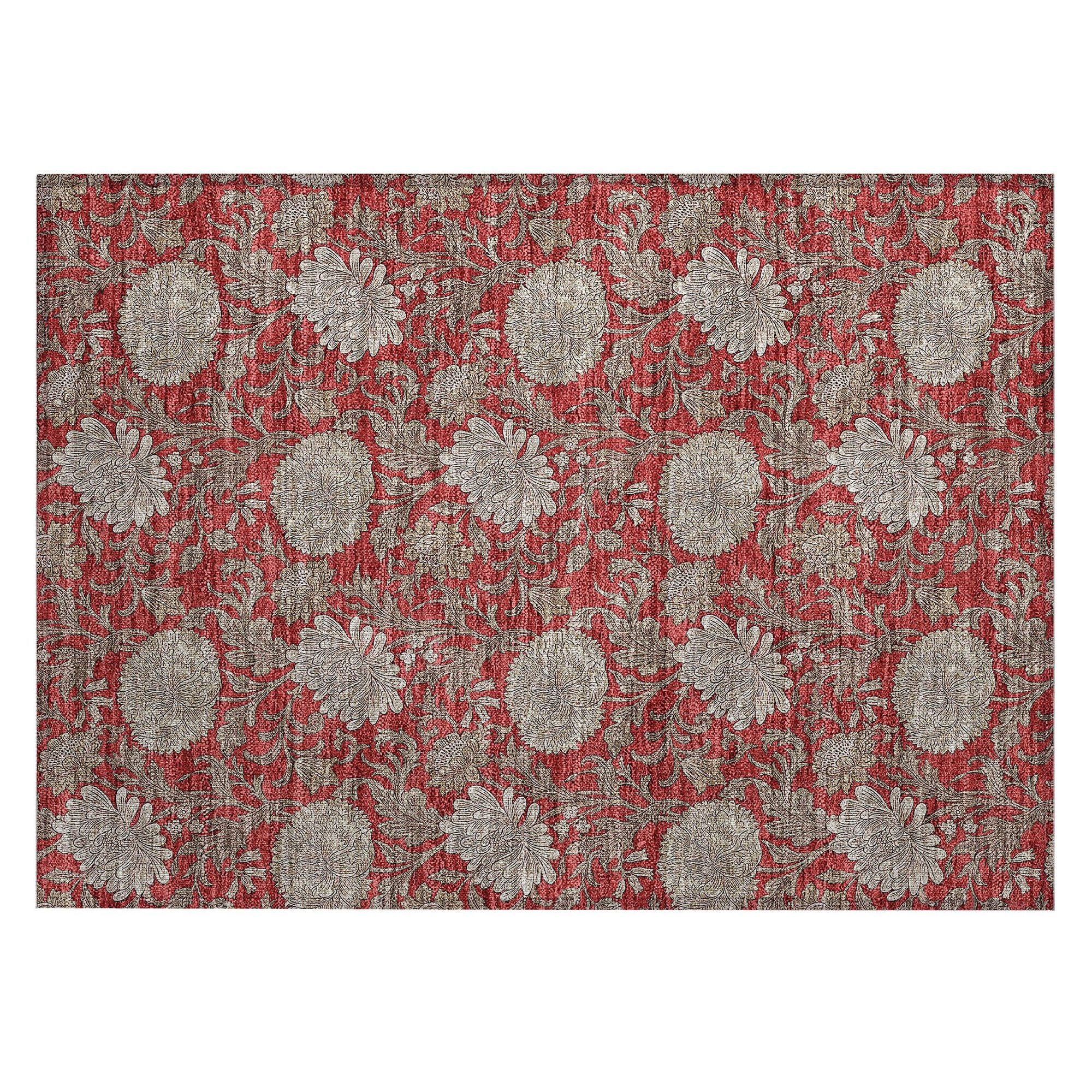 Machine Made ACN677 Red  Rugs #color_red 