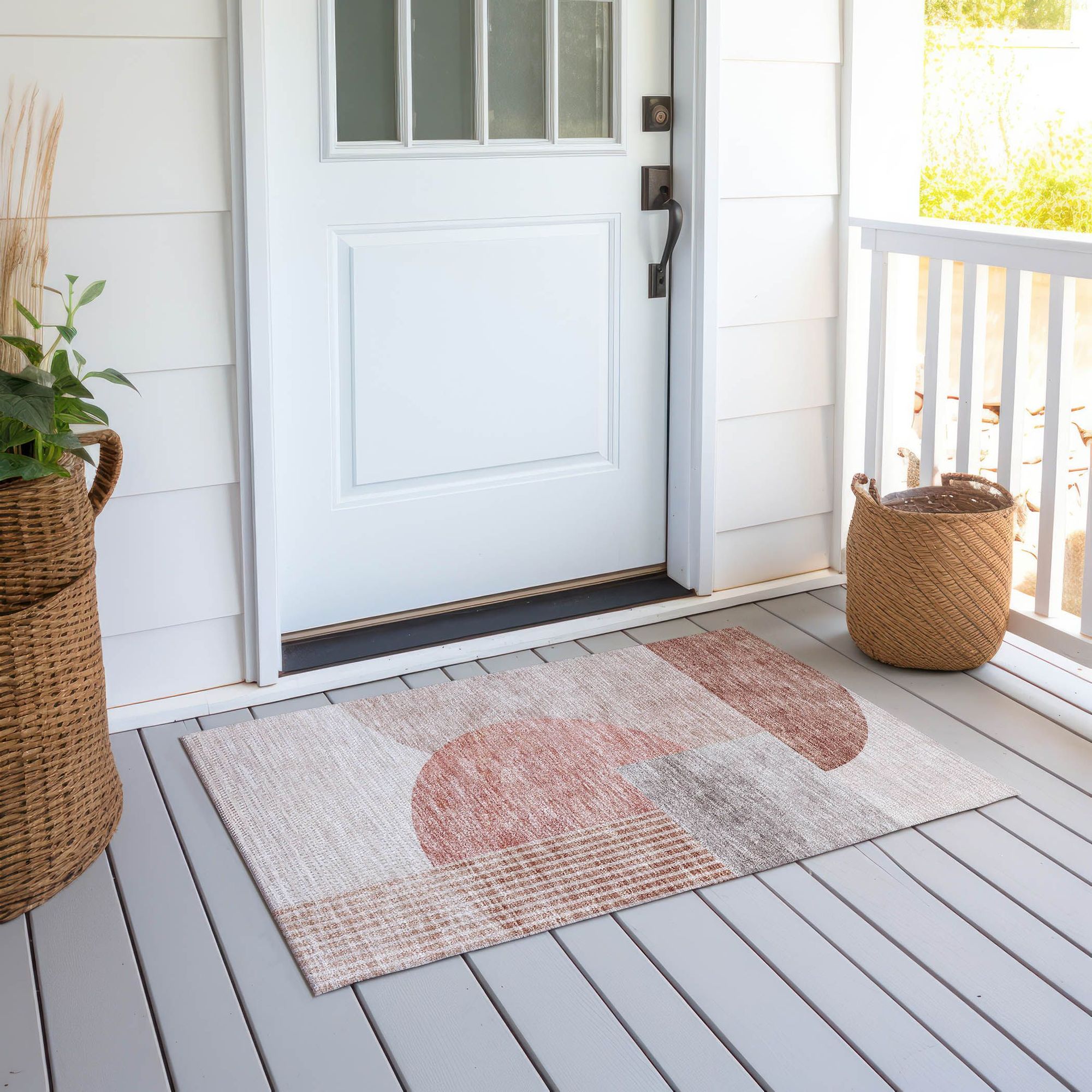 Machine Made ACN678 Copper Orange Rugs #color_copper orange