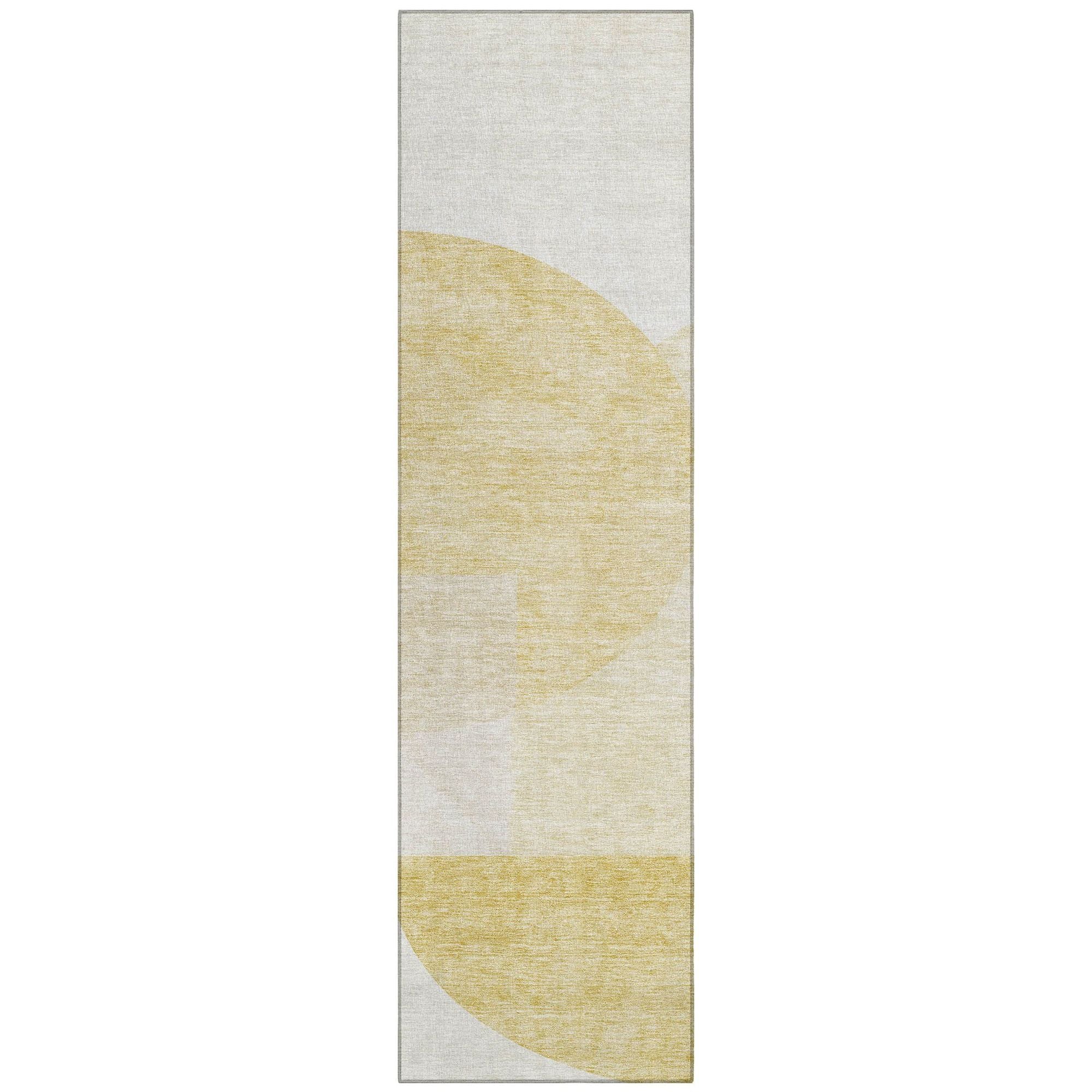 Machine Made ACN678 Gold  Rugs #color_gold 