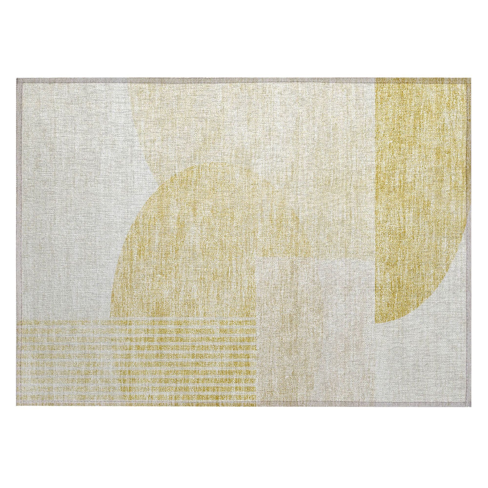 Machine Made ACN678 Gold  Rugs #color_gold 