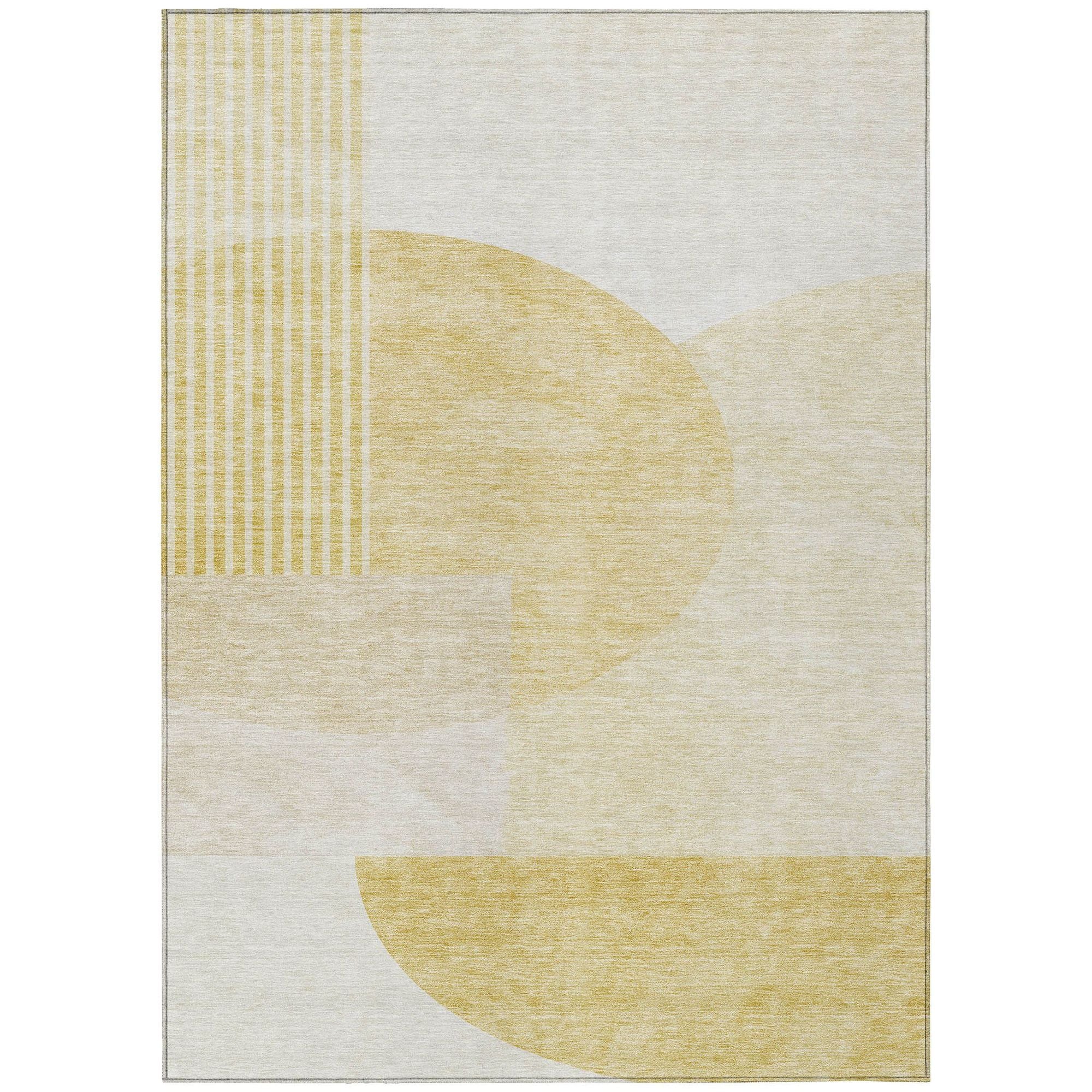 Machine Made ACN678 Gold  Rugs #color_gold 