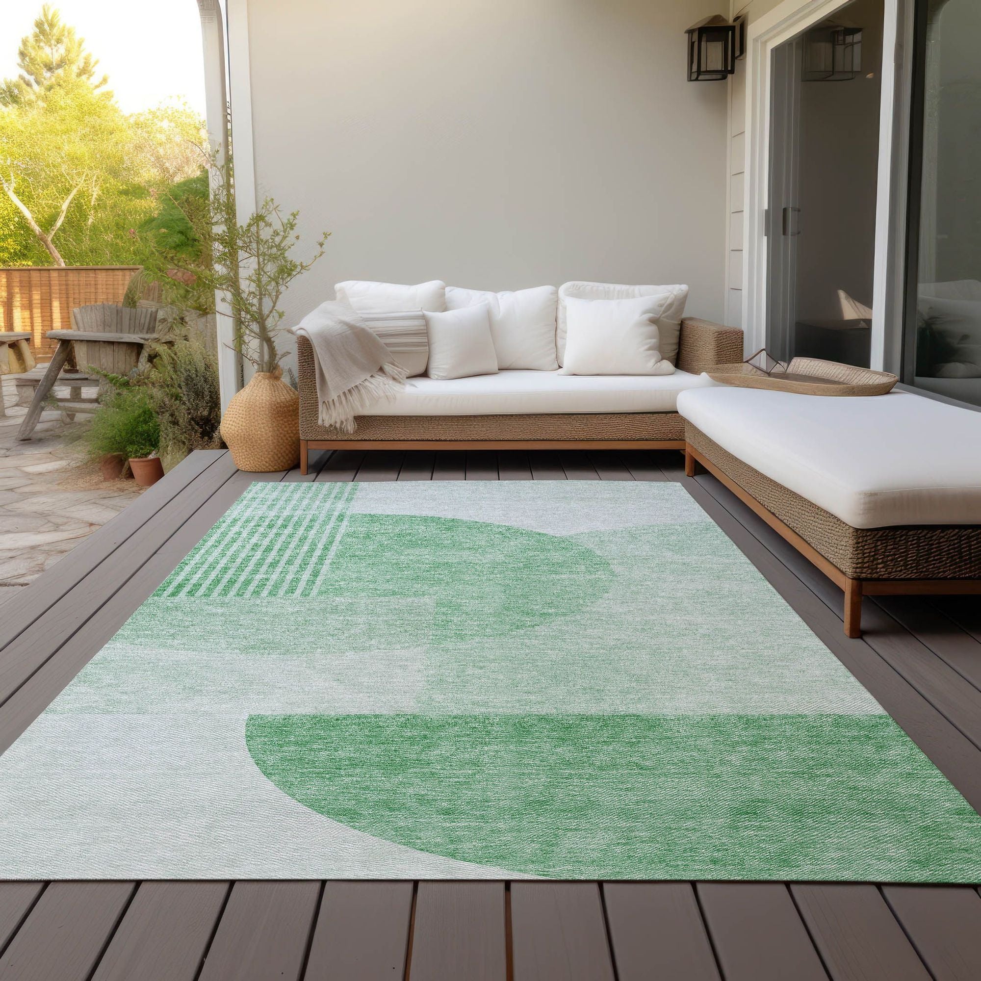 Machine Made ACN678 Green  Rugs #color_green 