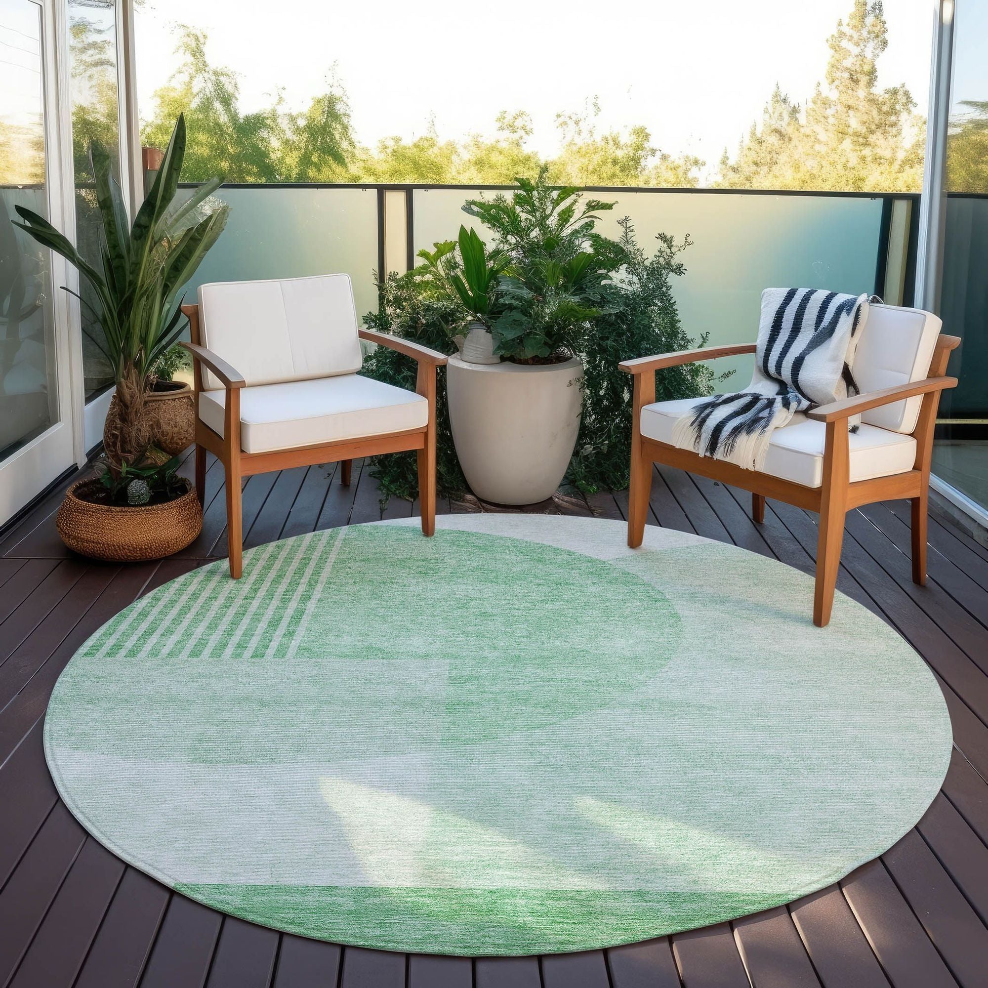 Machine Made ACN678 Green  Rugs #color_green 