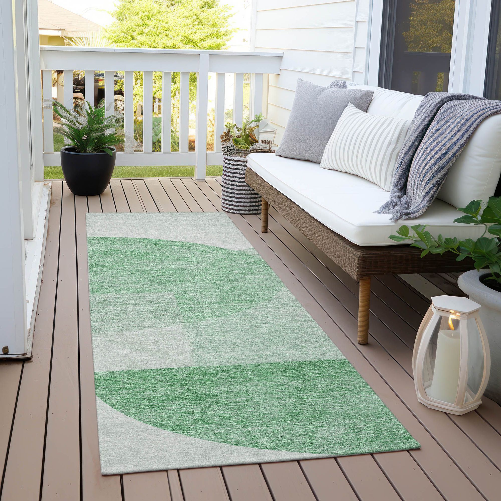 Machine Made ACN678 Green  Rugs #color_green 