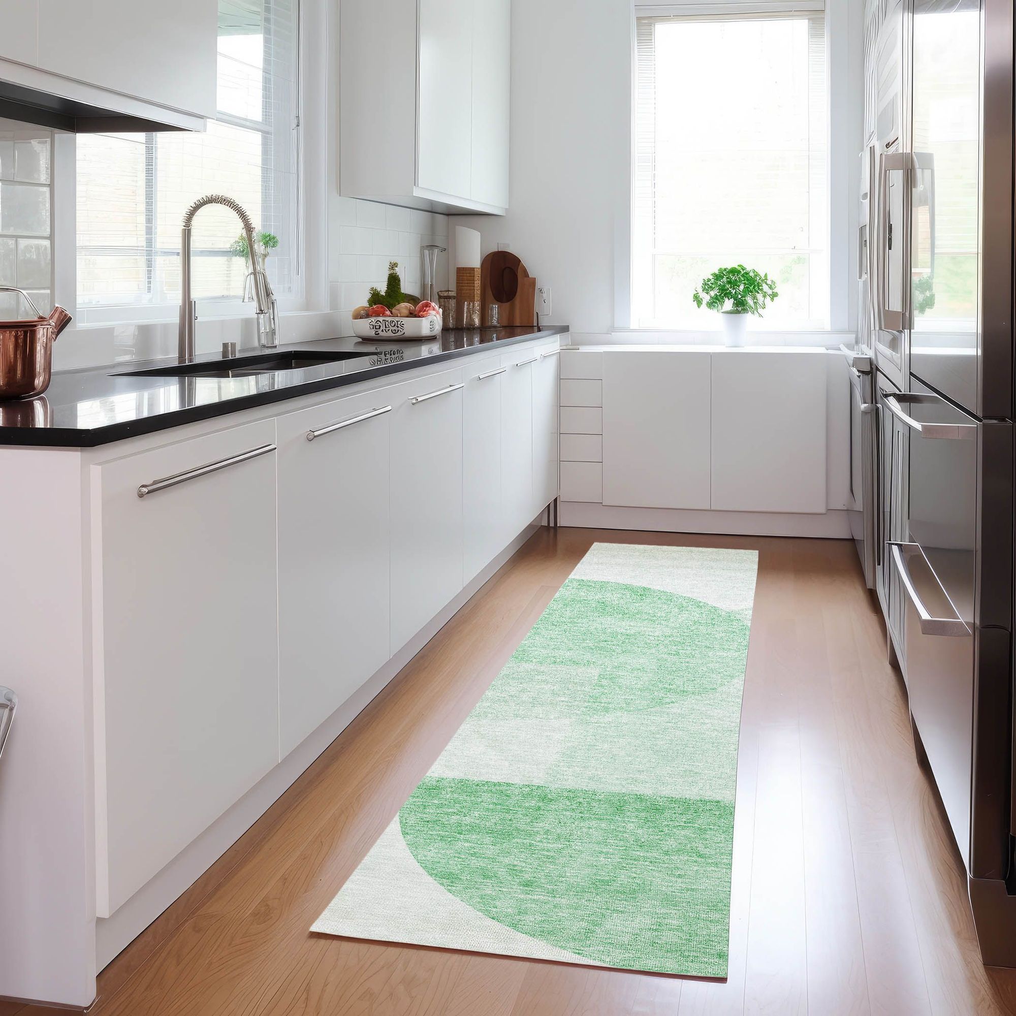 Machine Made ACN678 Green  Rugs #color_green 