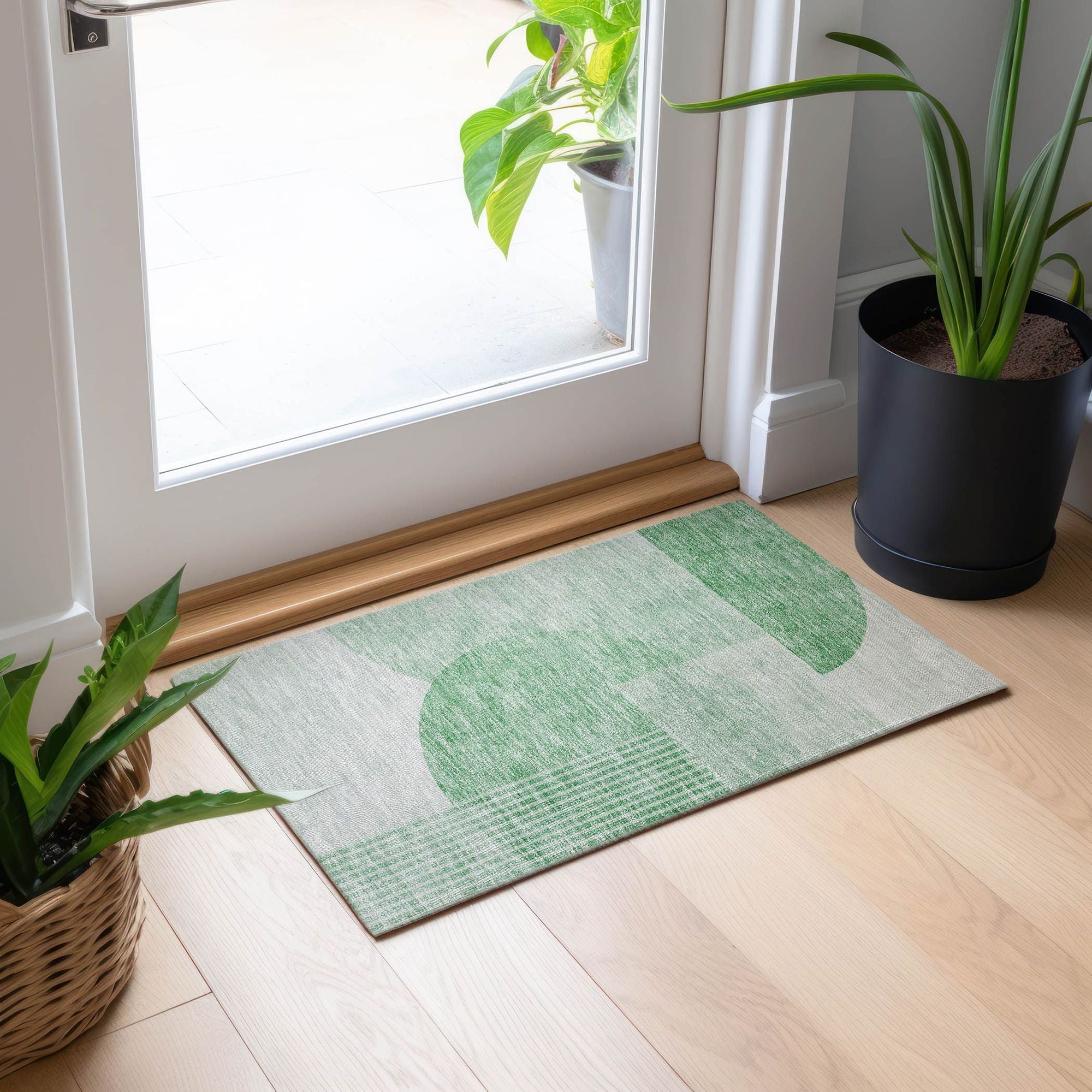 Machine Made ACN678 Green  Rugs #color_green 