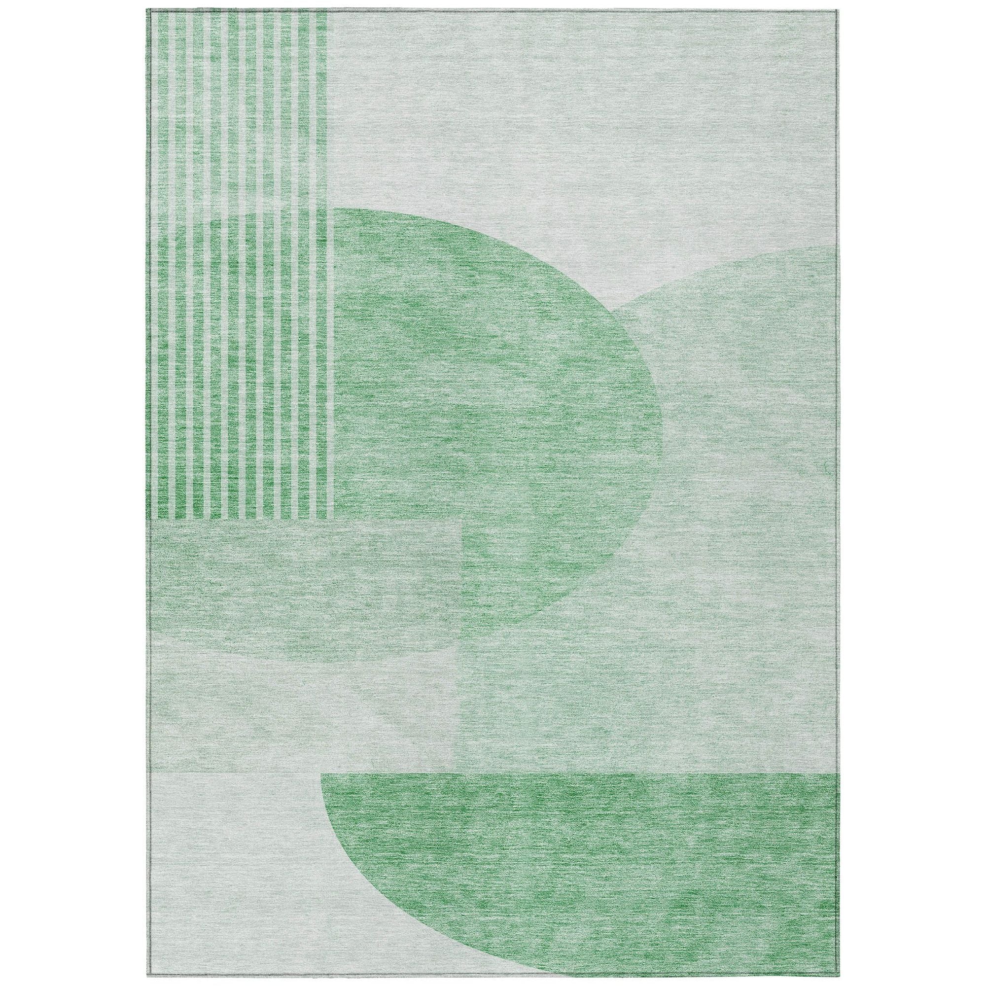 Machine Made ACN678 Green  Rugs #color_green 