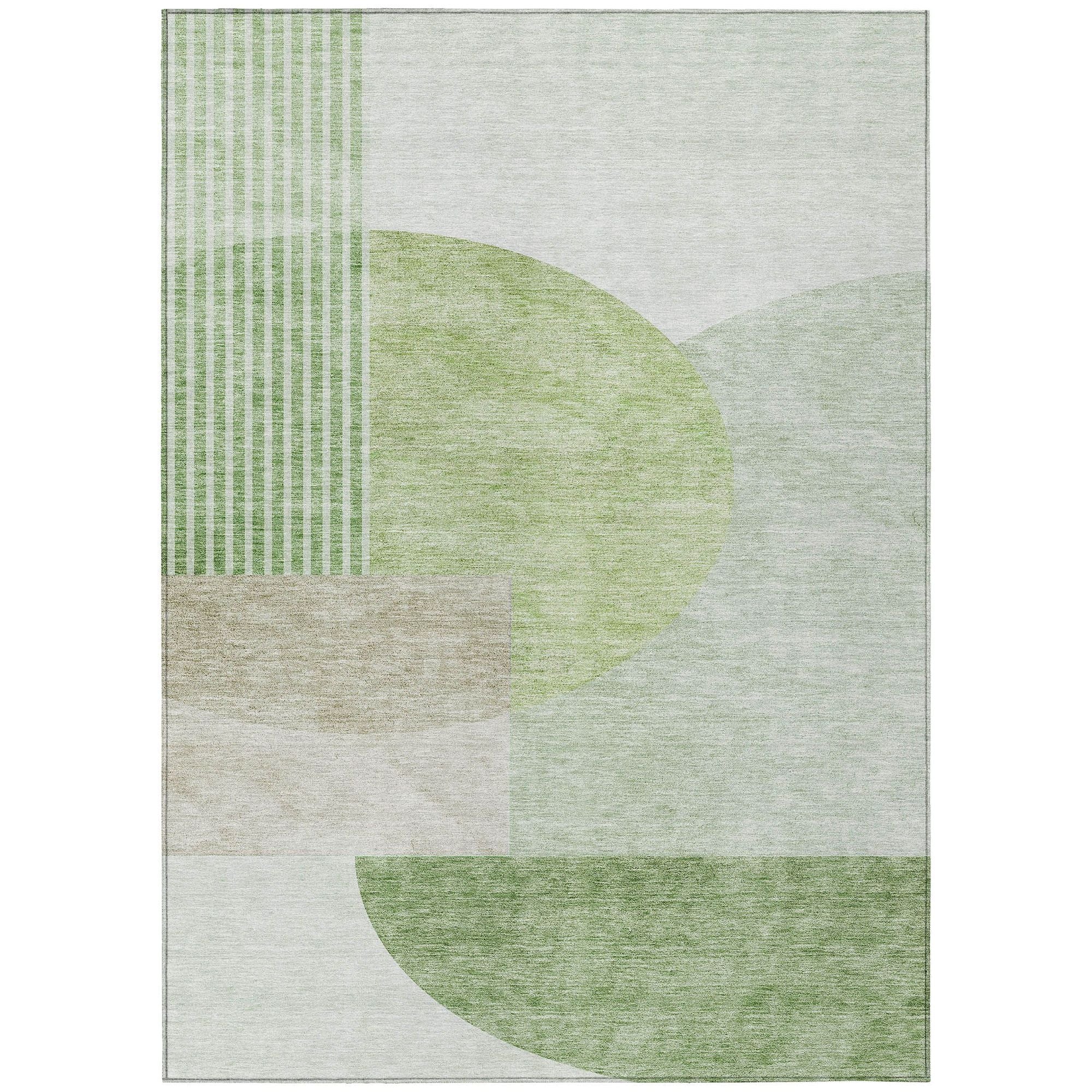 Machine Made ACN678 Olive Green Rugs #color_olive green