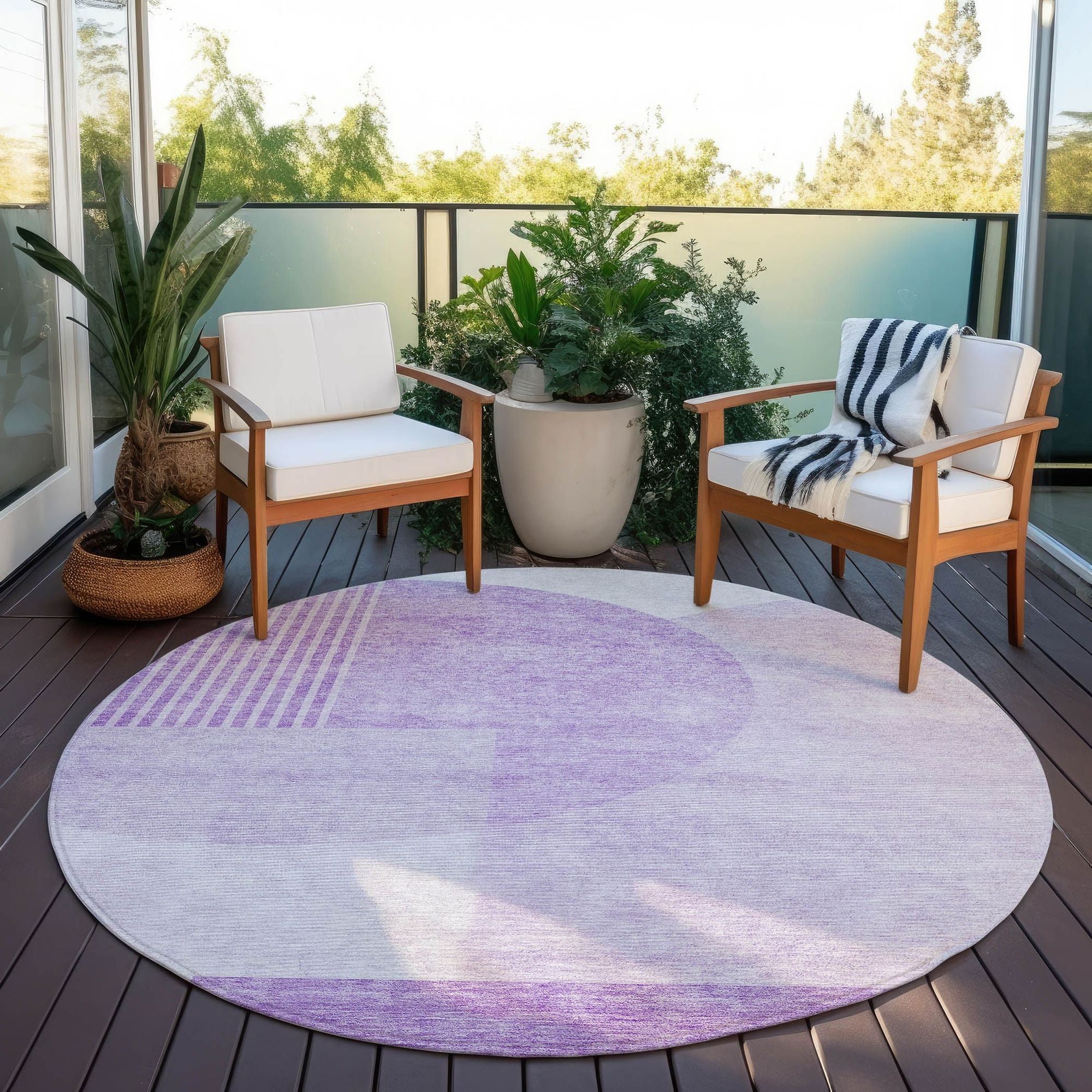 Machine Made ACN678 Purple  Rugs #color_purple 