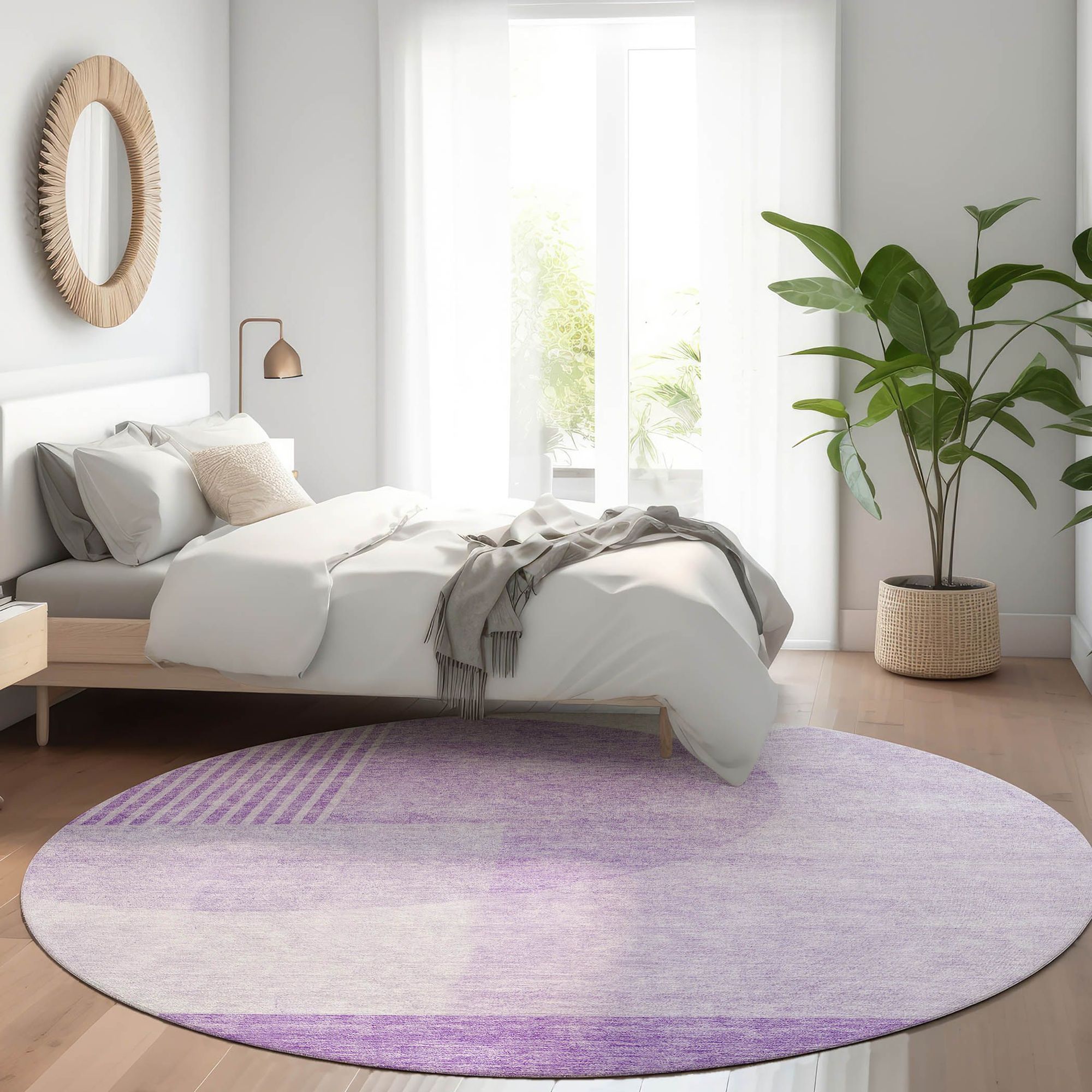 Machine Made ACN678 Purple  Rugs #color_purple 