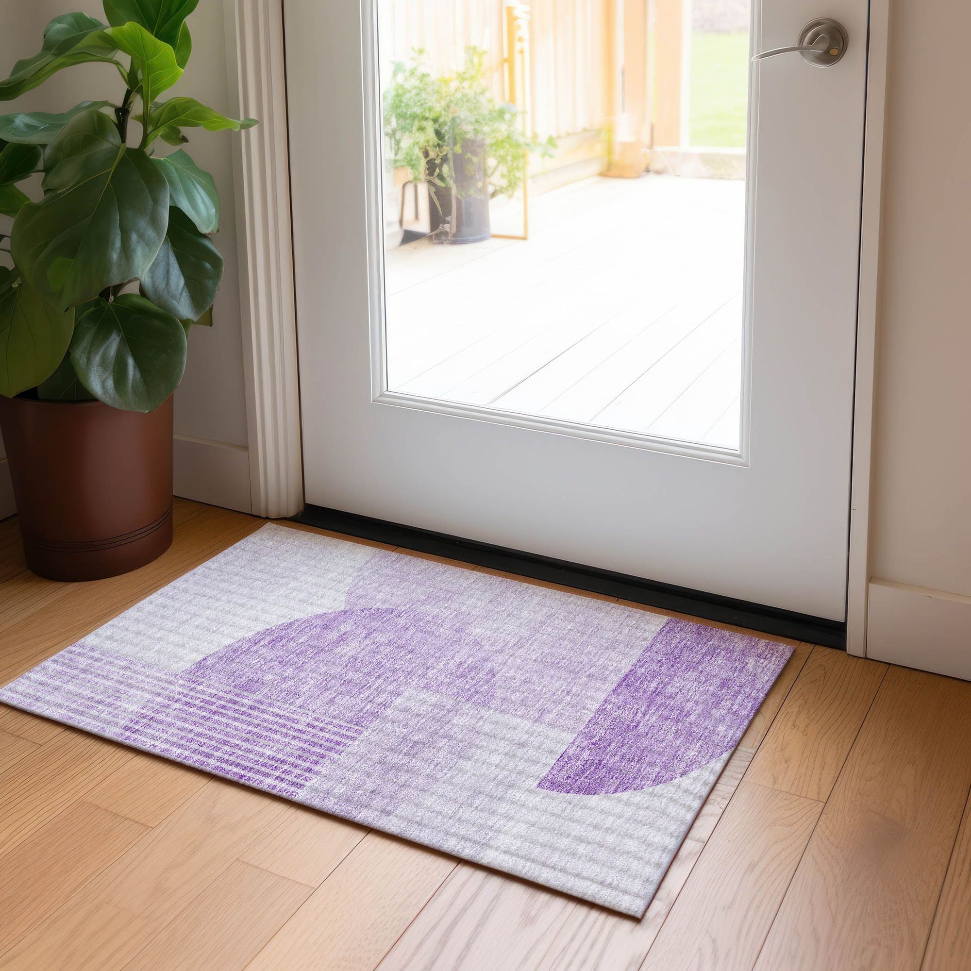 Machine Made ACN678 Purple  Rugs #color_purple 