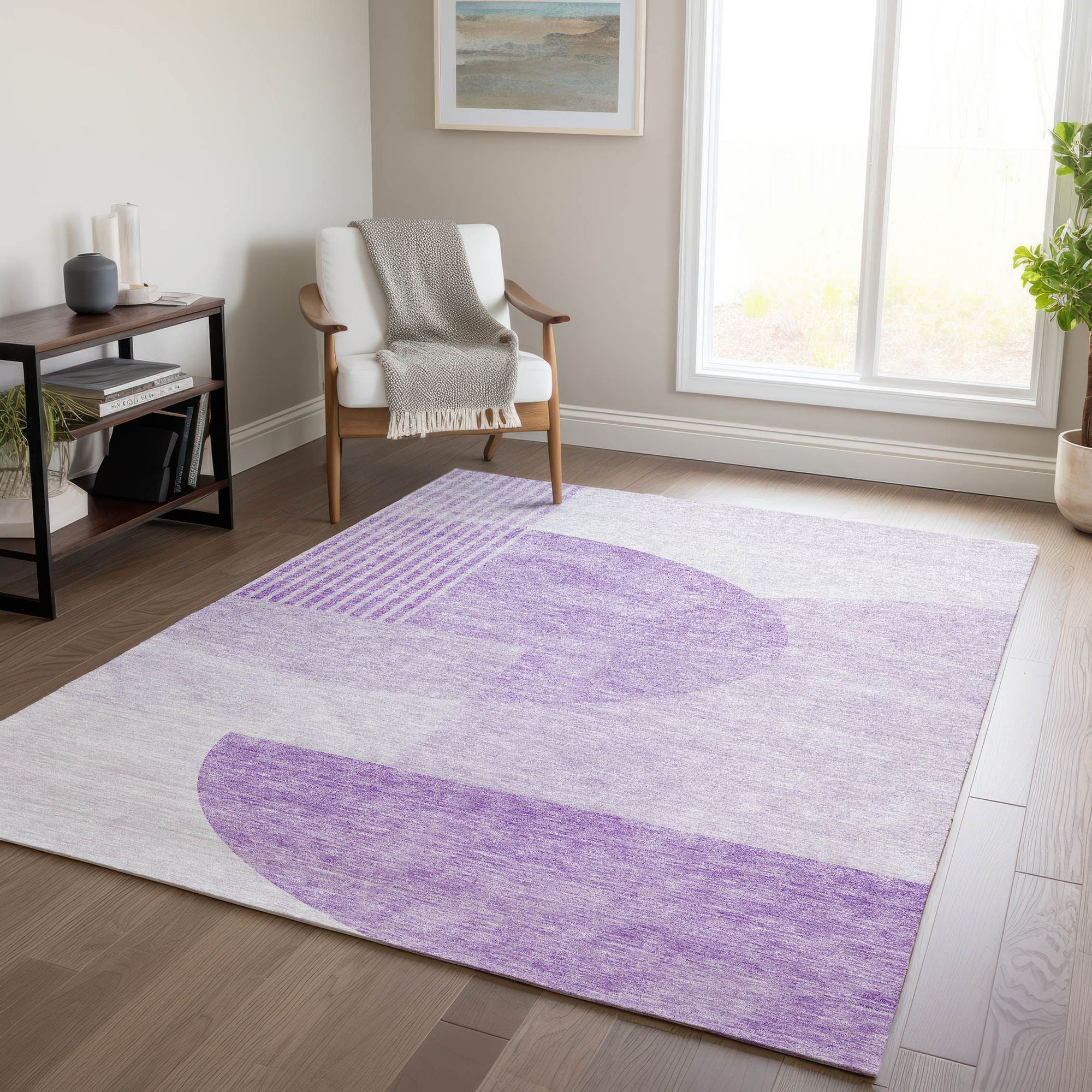 Machine Made ACN678 Purple  Rugs #color_purple 