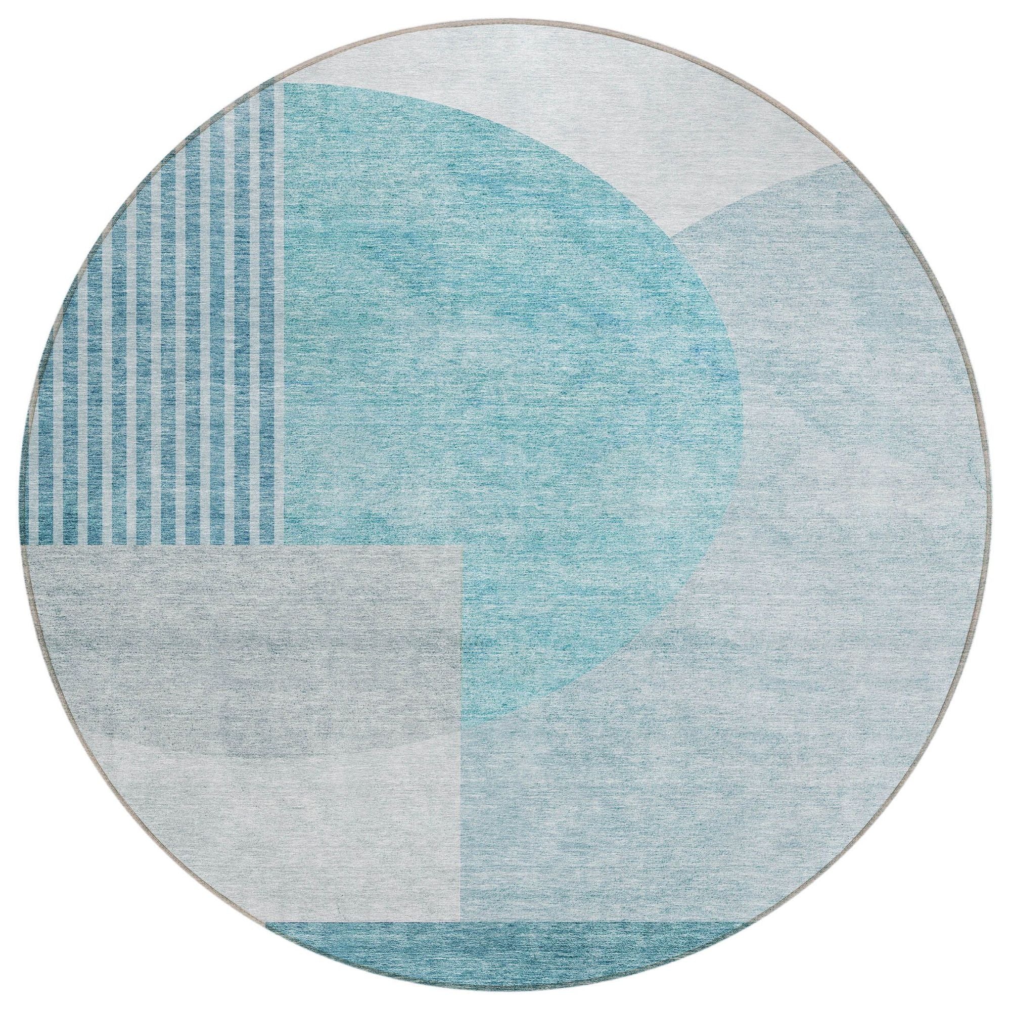 Machine Made ACN678 Teal  Rugs #color_teal 