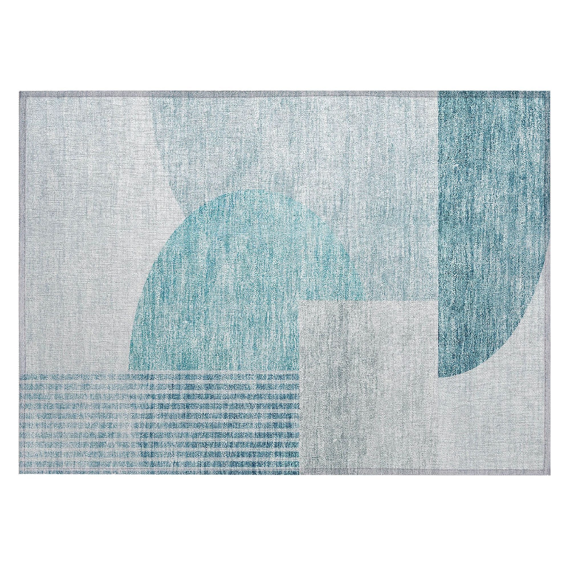 Machine Made ACN678 Teal  Rugs #color_teal 