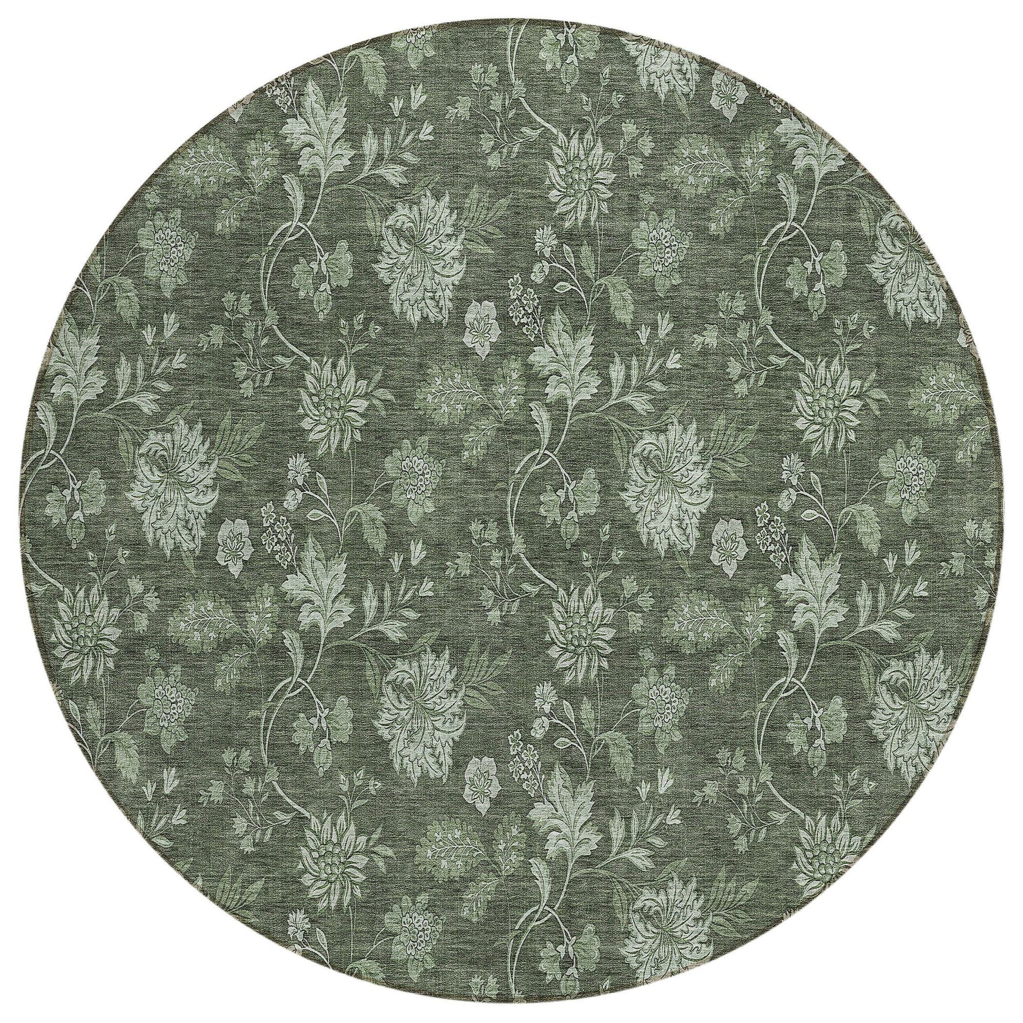 Machine Made ACN680 Olive Green Rugs #color_olive green