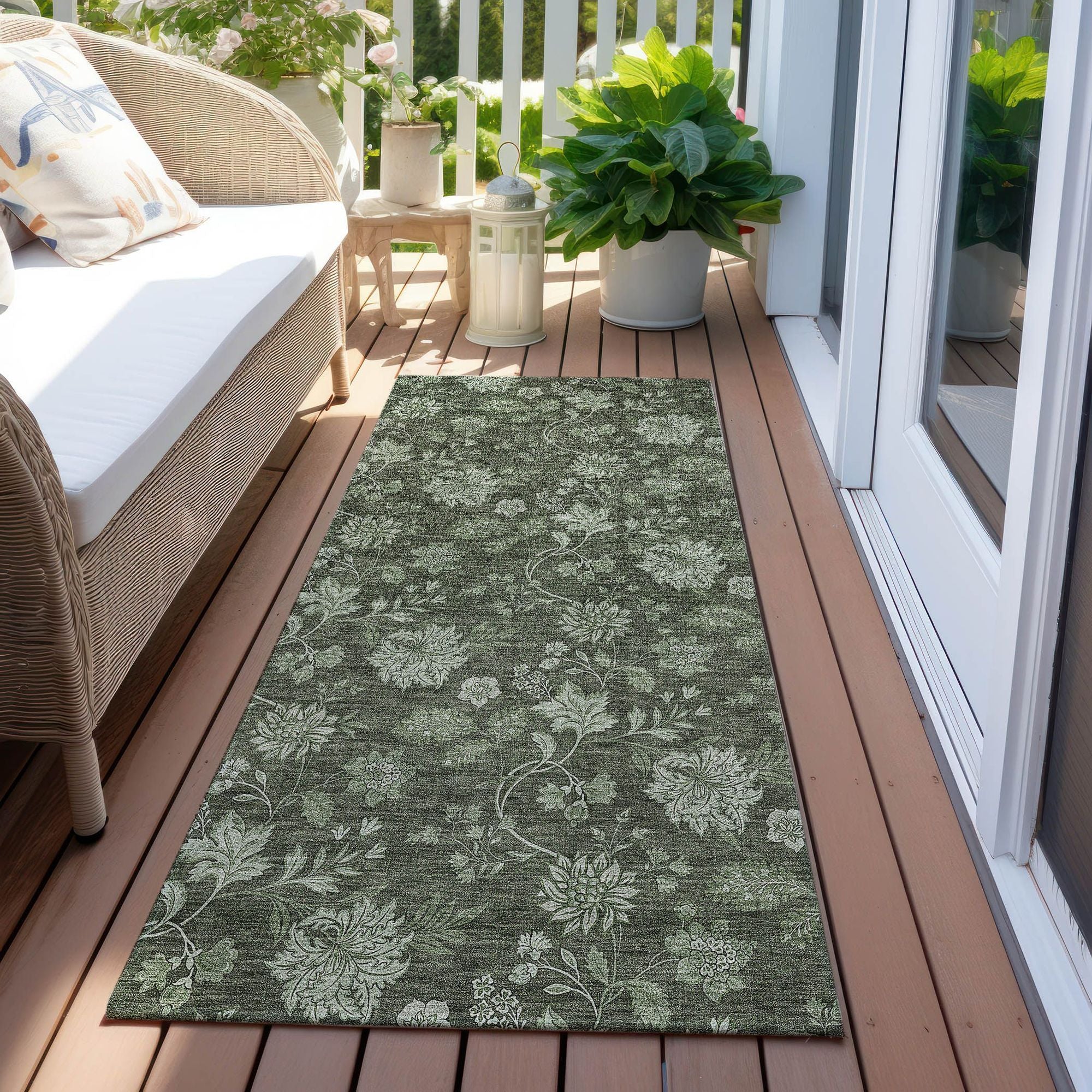 Machine Made ACN680 Olive Green Rugs #color_olive green