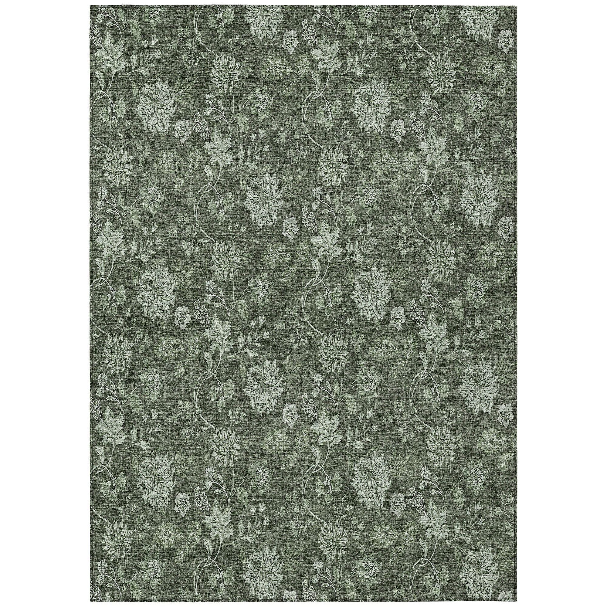 Machine Made ACN680 Olive Green Rugs #color_olive green