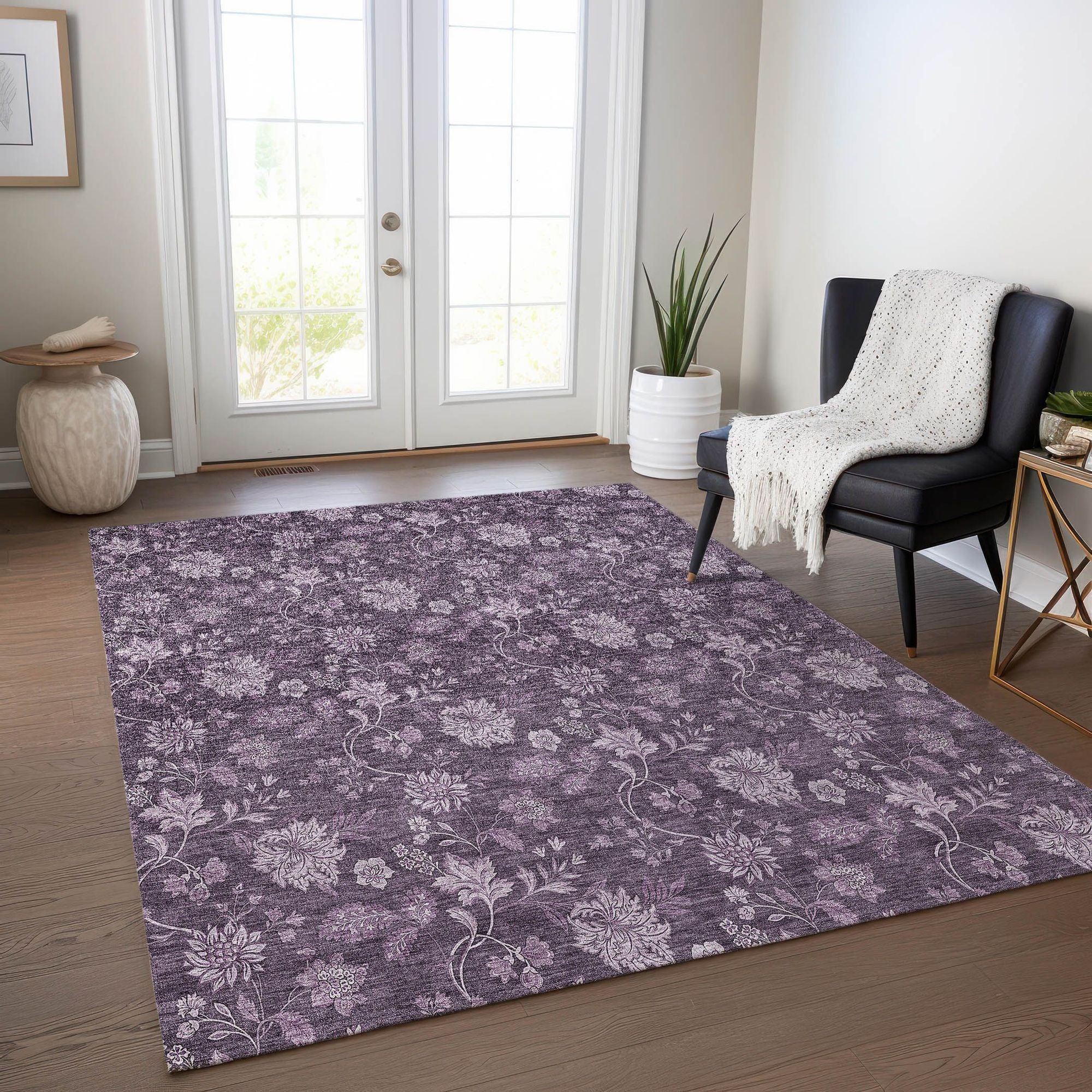 Machine Made ACN680 Plum Purple Rugs #color_plum purple