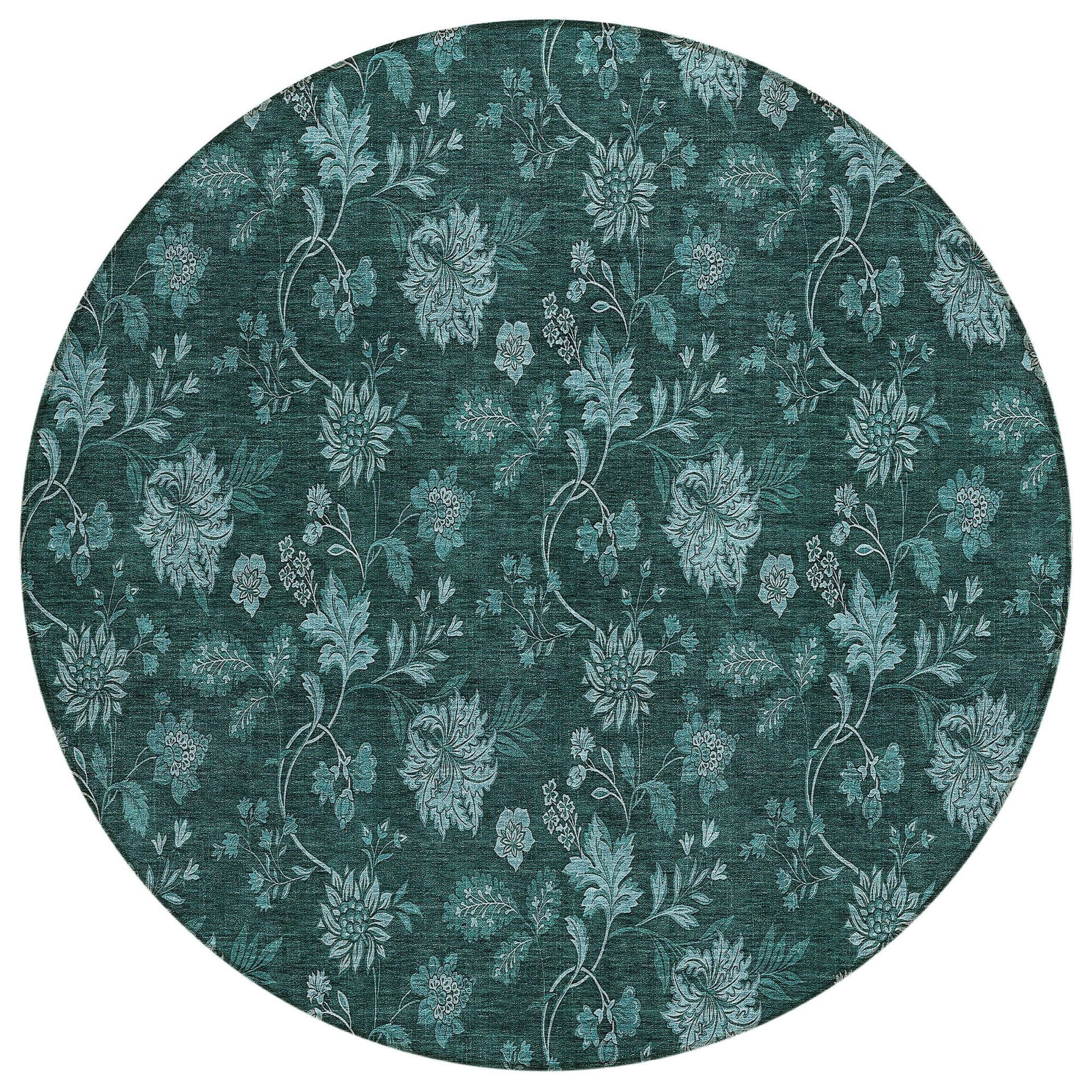 Machine Made ACN680 Teal  Rugs #color_teal 