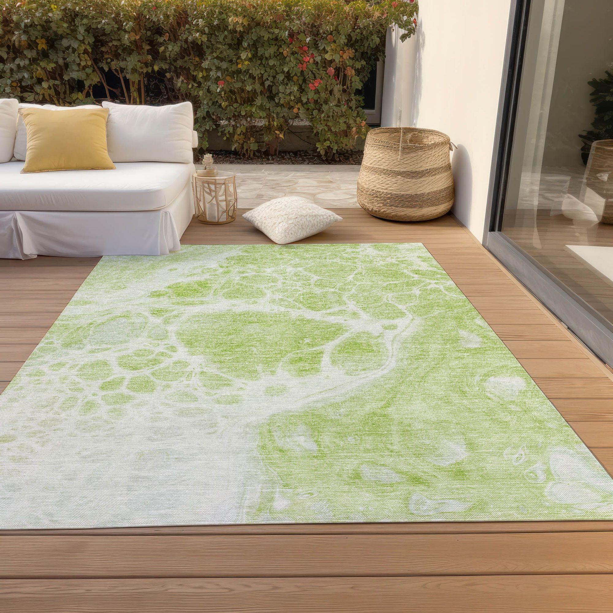 Machine Made ACN682 Aloe Green Rugs #color_aloe green