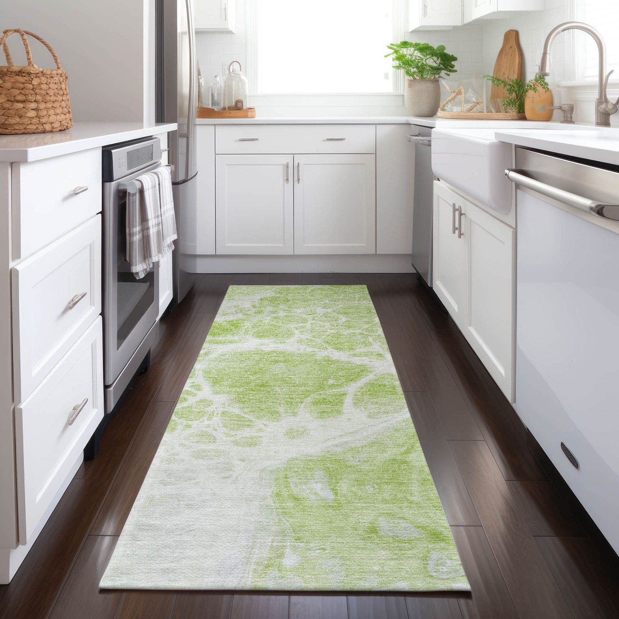 Machine Made ACN682 Aloe Green Rugs #color_aloe green