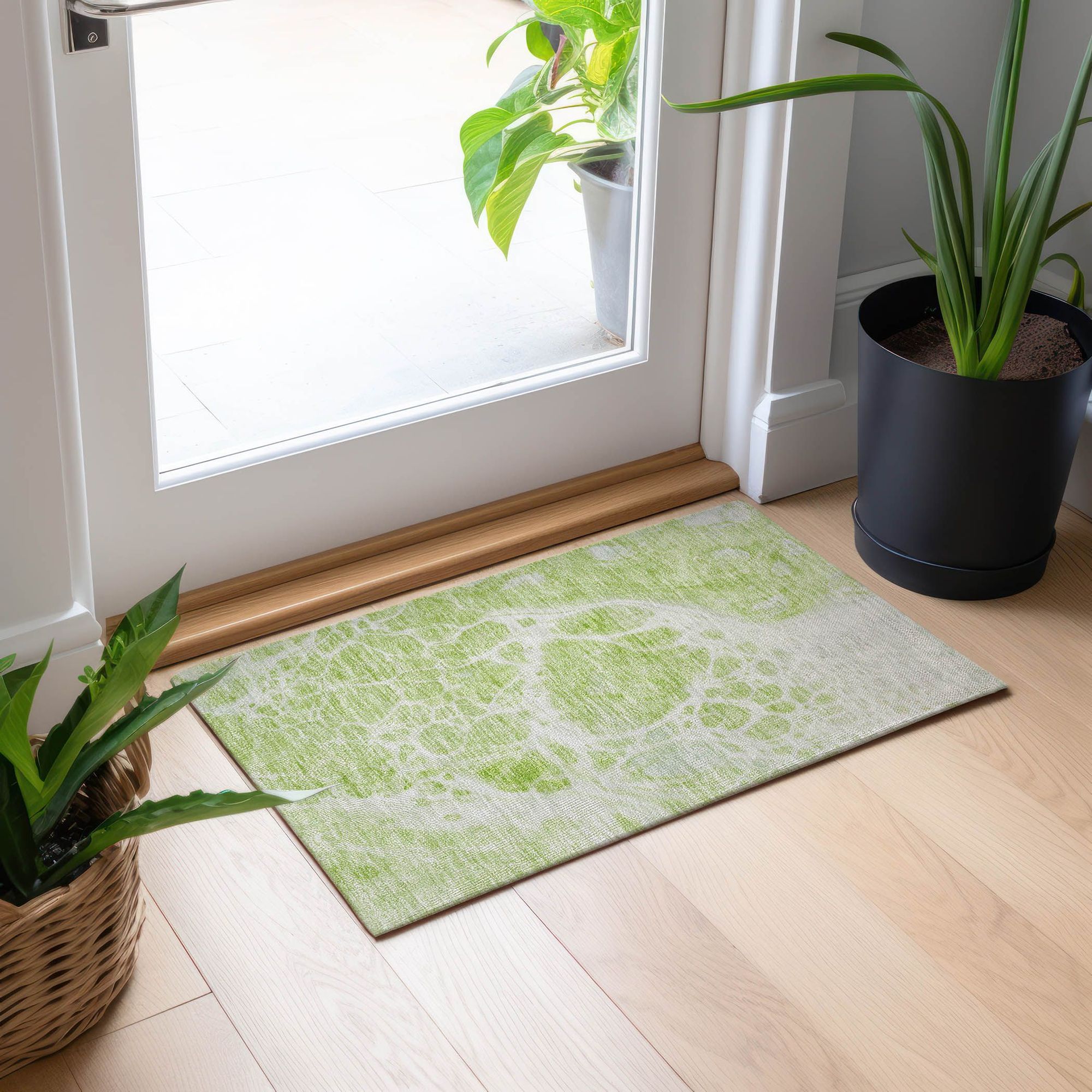 Machine Made ACN682 Aloe Green Rugs #color_aloe green