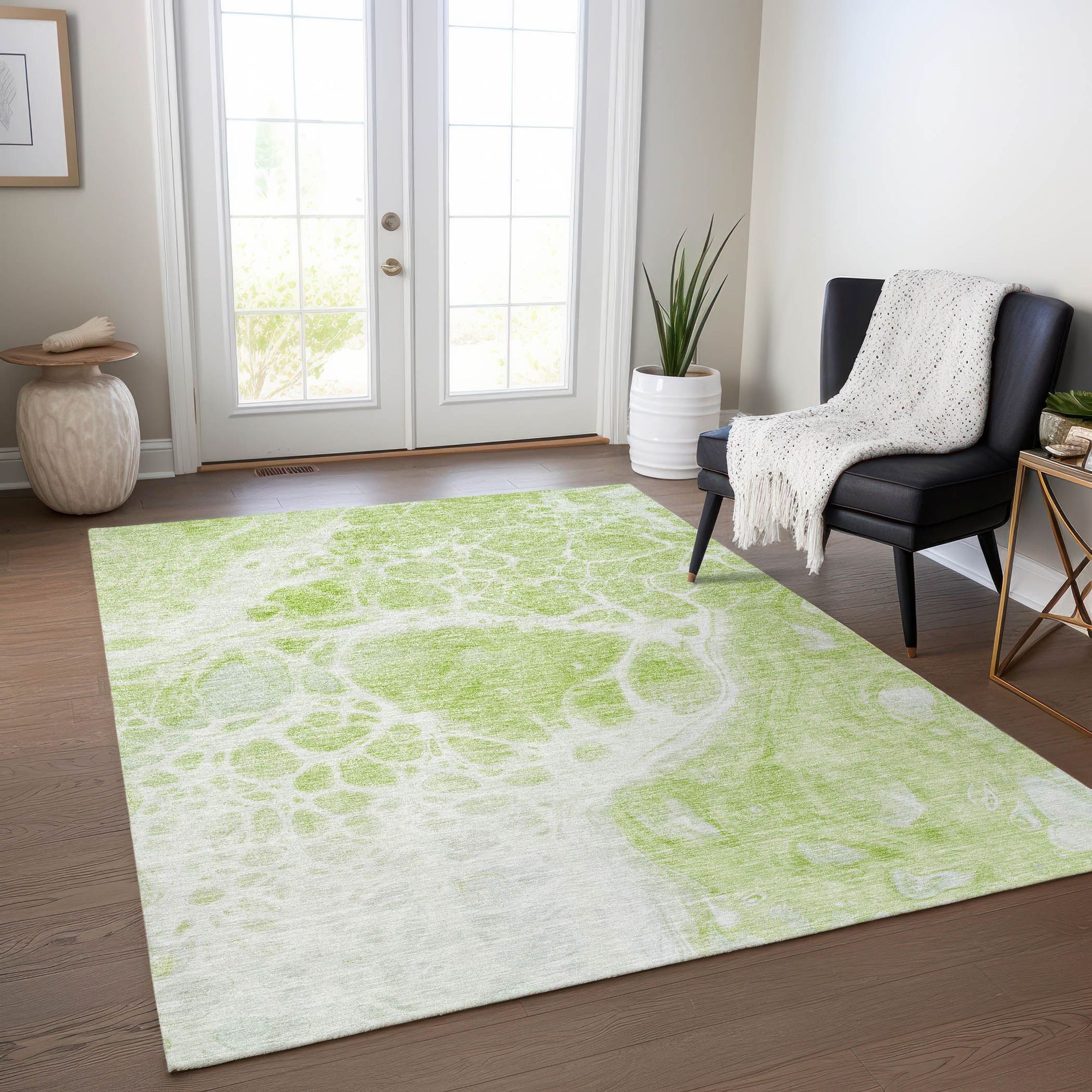 Machine Made ACN682 Aloe Green Rugs #color_aloe green