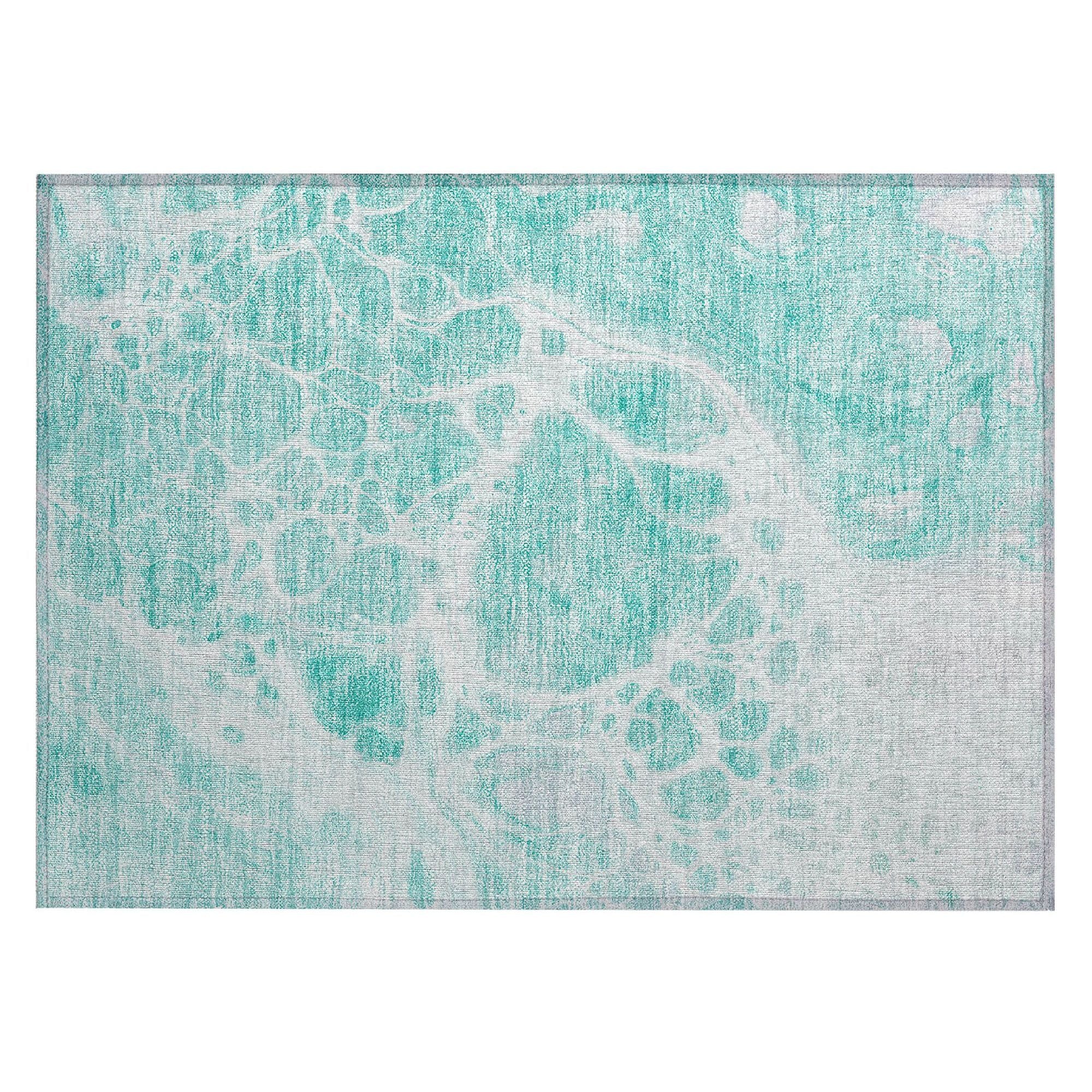 Machine Made ACN682 Aqua Teal Rugs #color_aqua teal