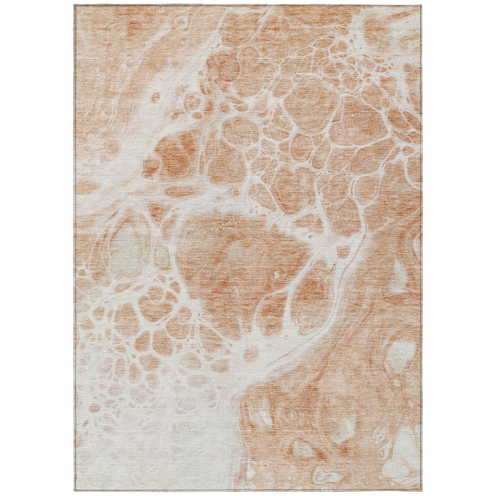 Machine Made ACN682 Coral Orange Rugs #color_coral orange