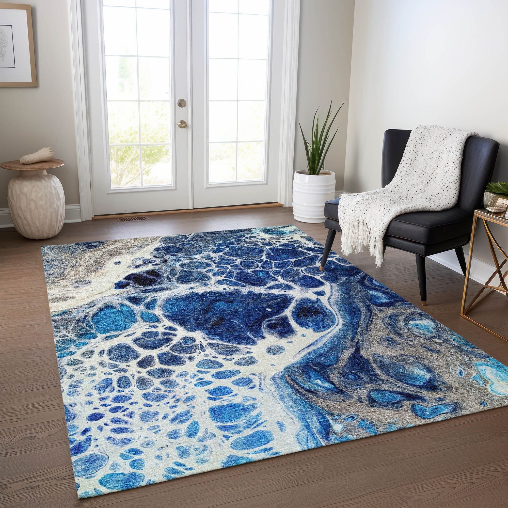 Machine Made ACN682 Navy Blue Rugs #color_navy blue