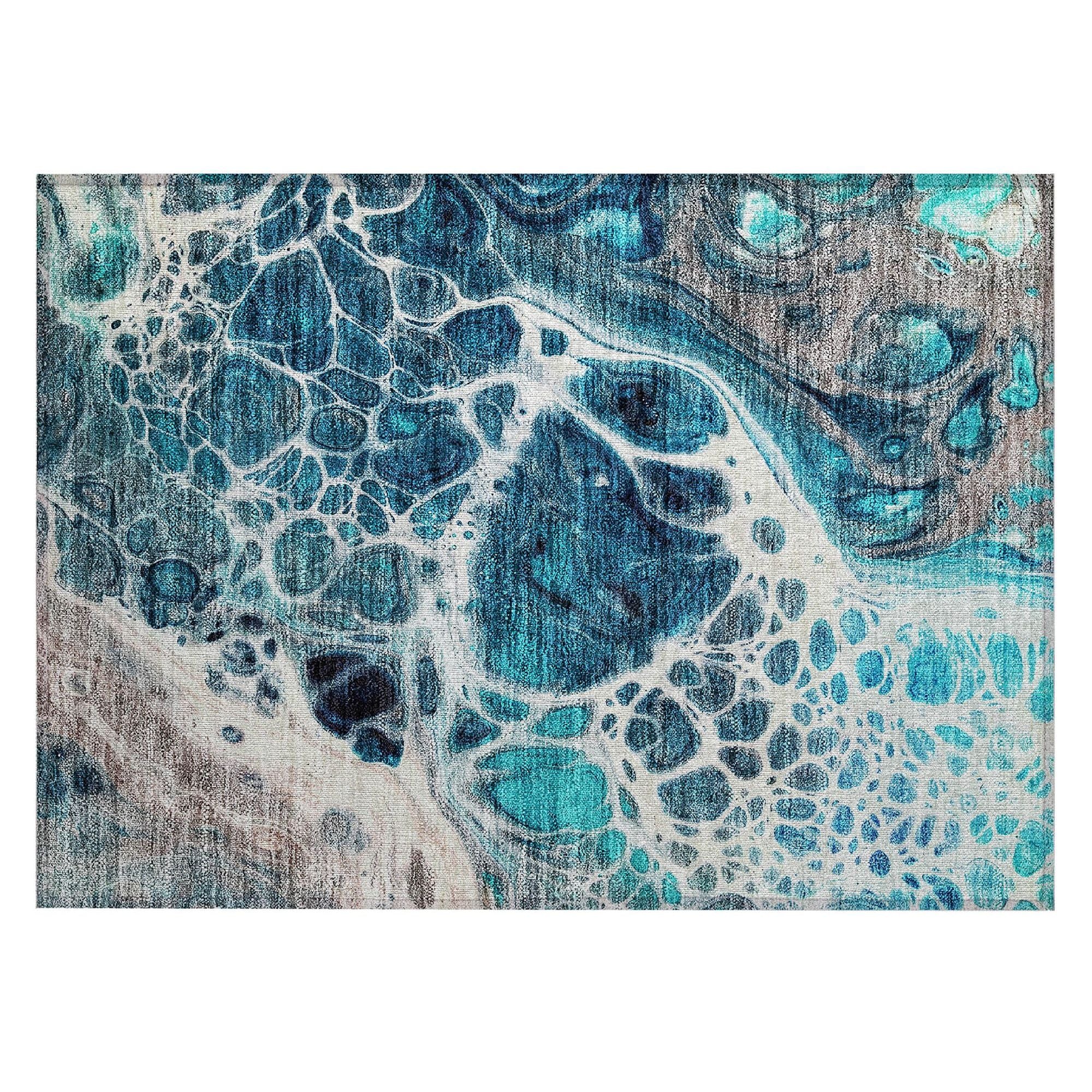 Machine Made ACN682 Teal  Rugs #color_teal 