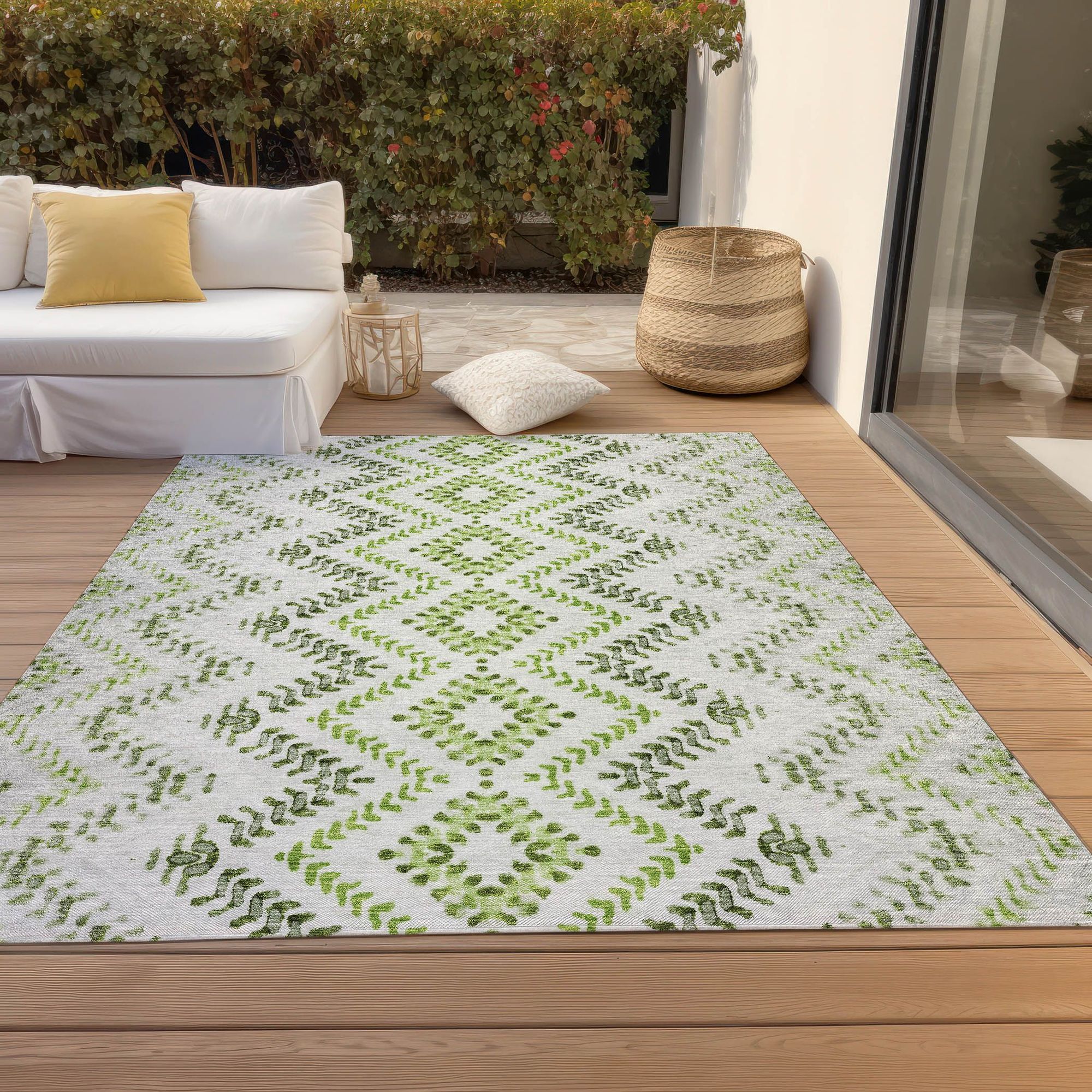 Machine Made ACN684 Aloe Green Rugs #color_aloe green