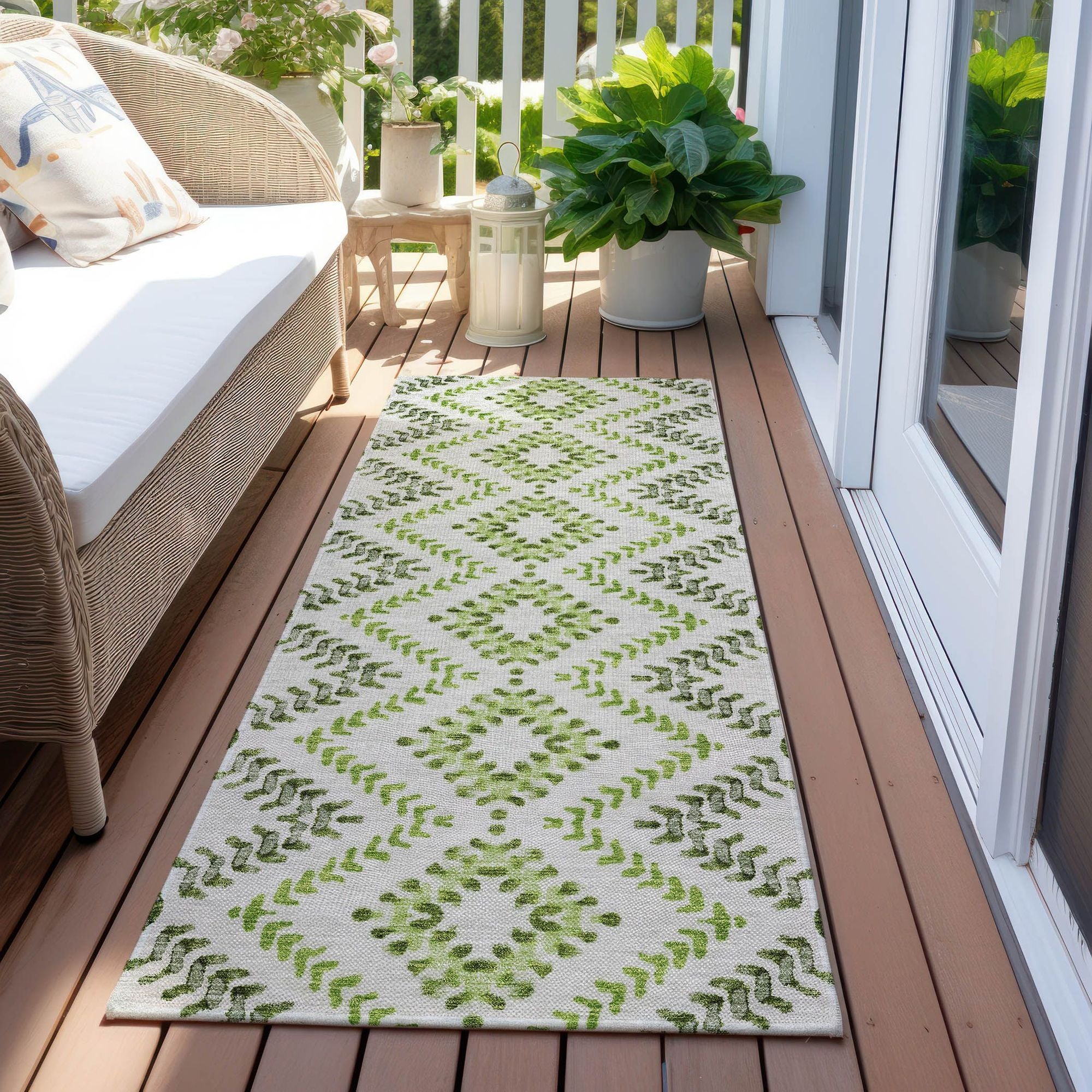 Machine Made ACN684 Aloe Green Rugs #color_aloe green