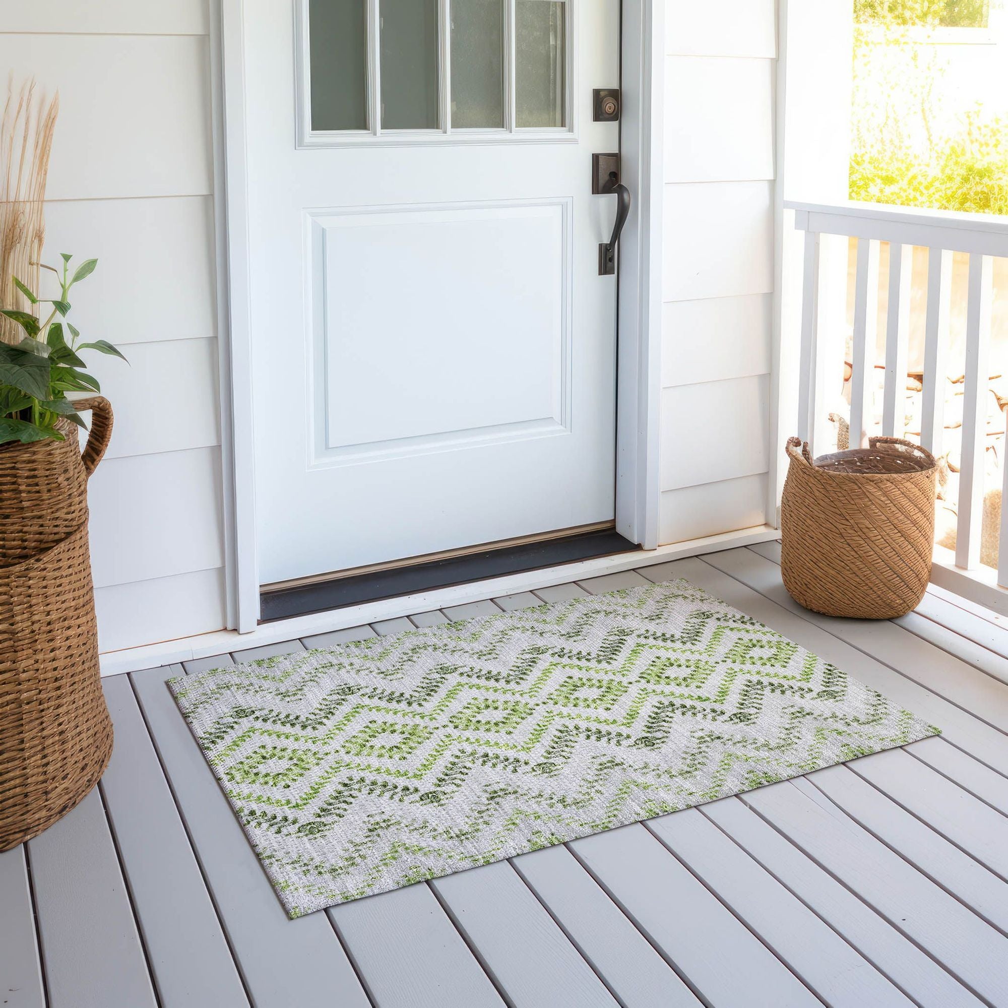 Machine Made ACN684 Aloe Green Rugs #color_aloe green