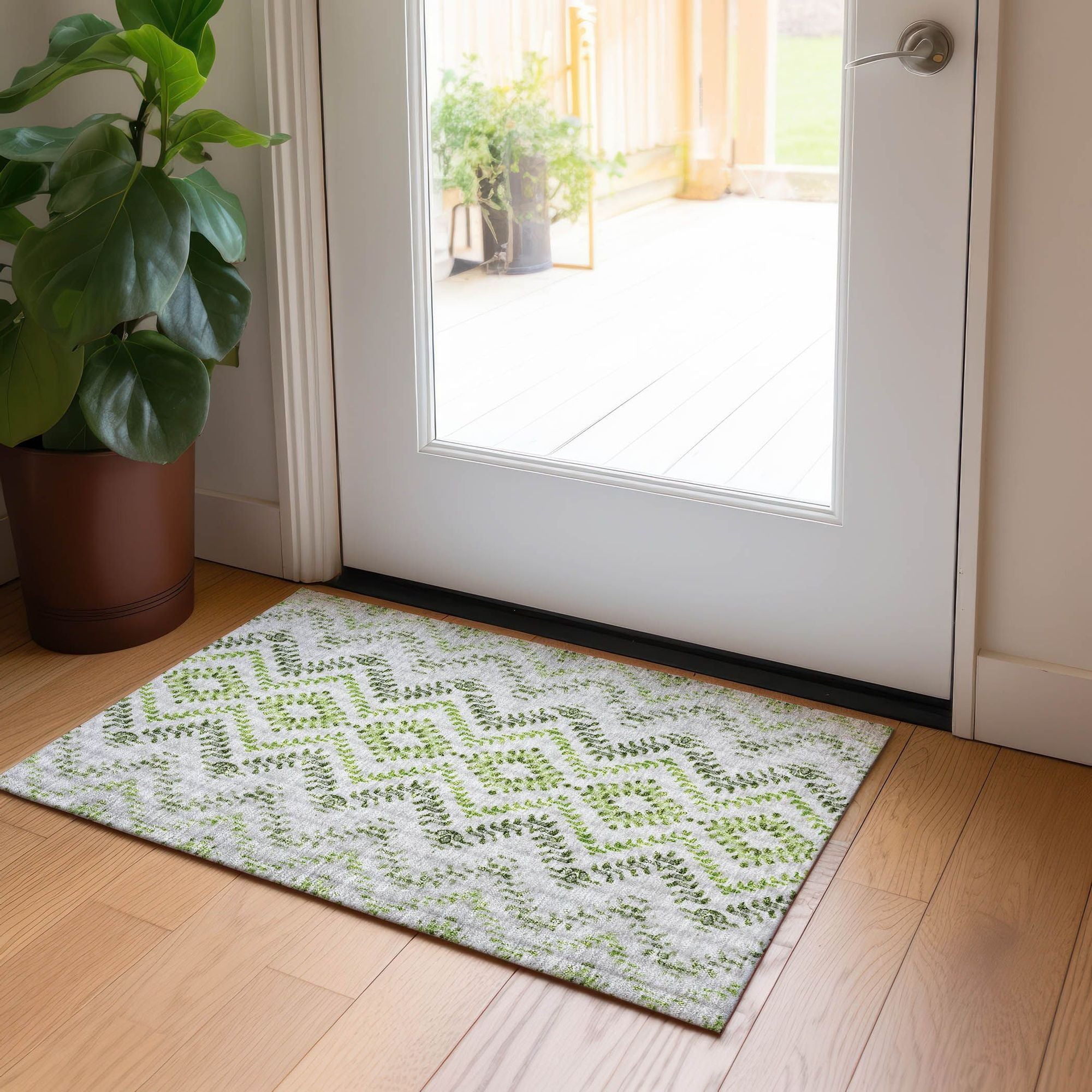 Machine Made ACN684 Aloe Green Rugs #color_aloe green