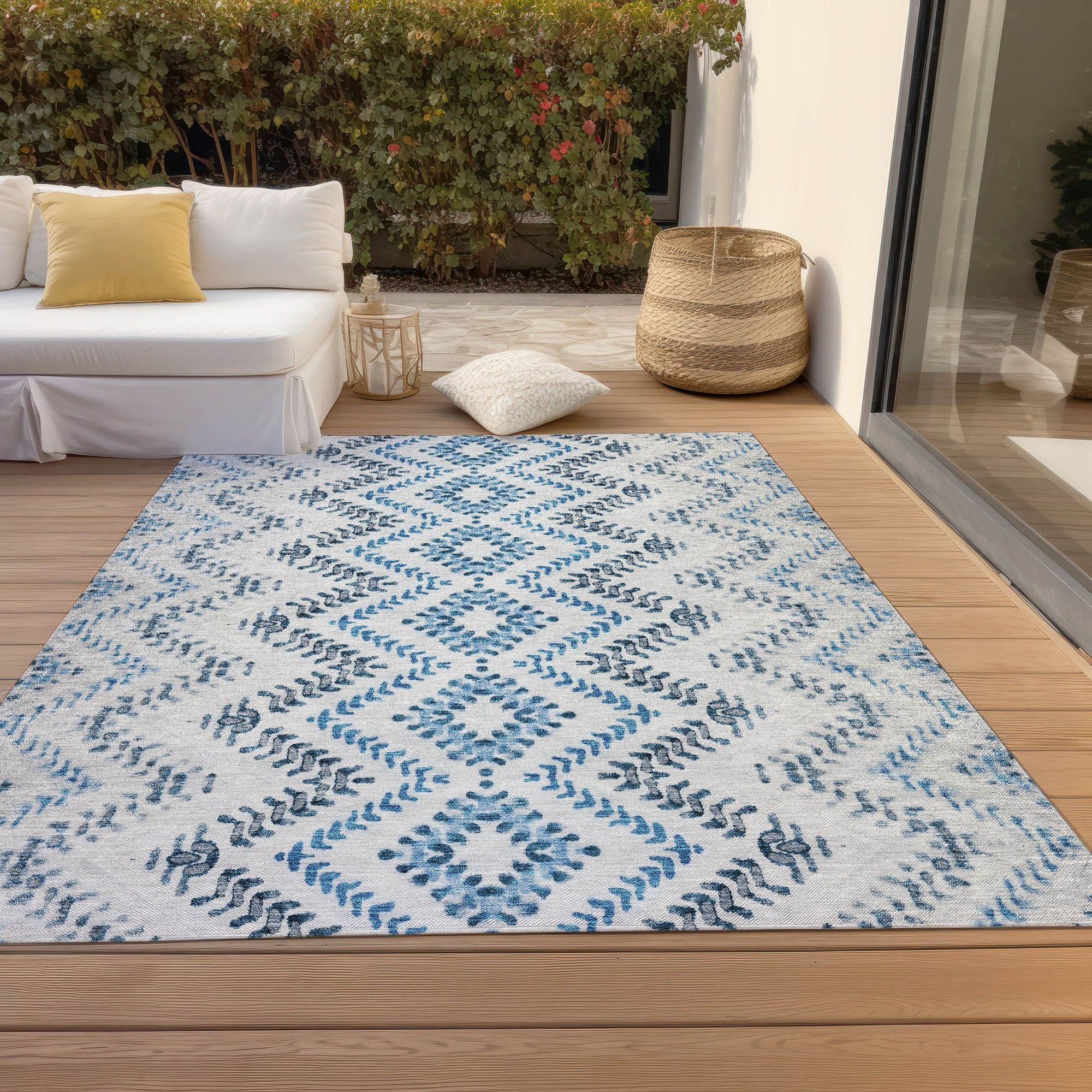 Machine Made ACN684 Blue  Rugs #color_blue 