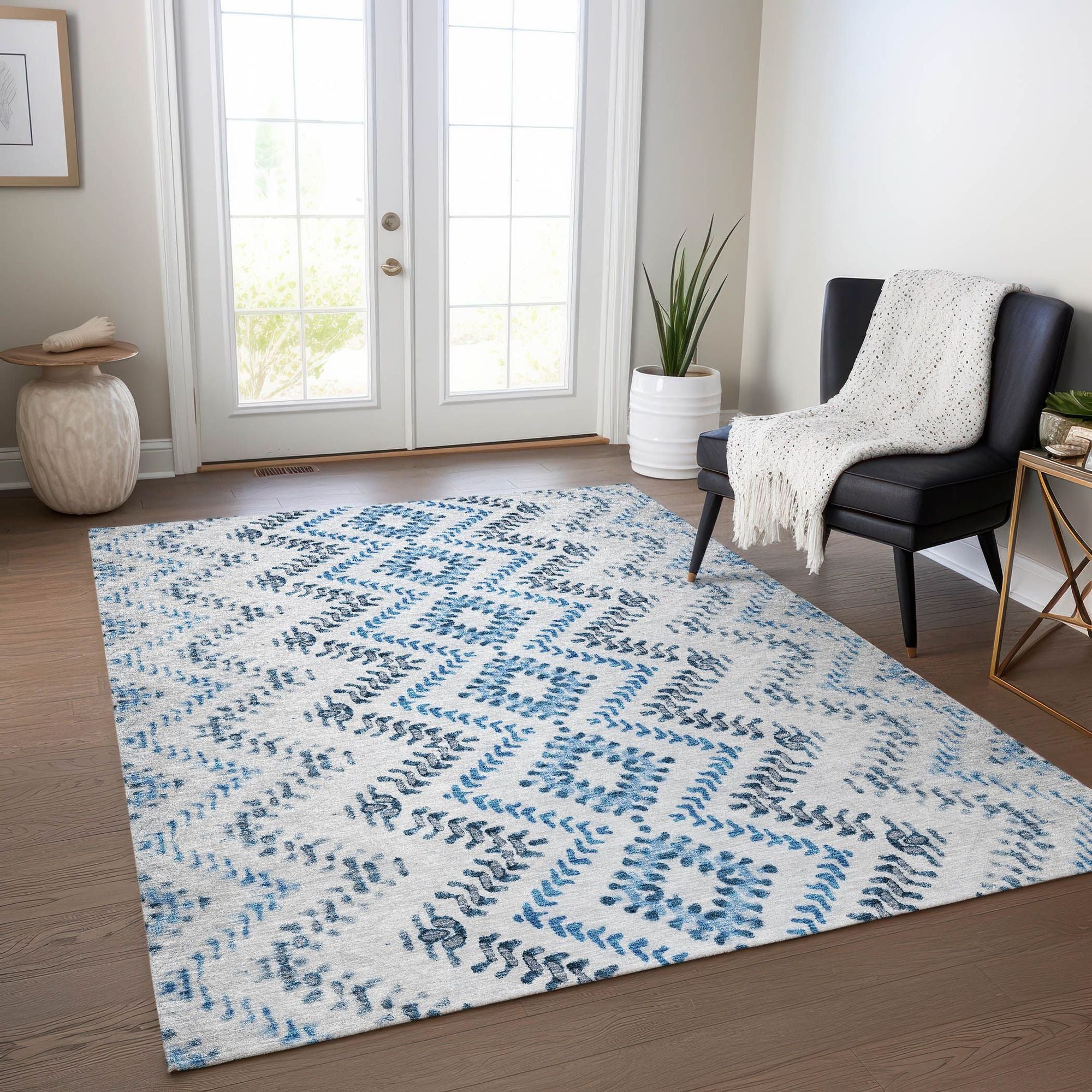 Machine Made ACN684 Blue  Rugs #color_blue 