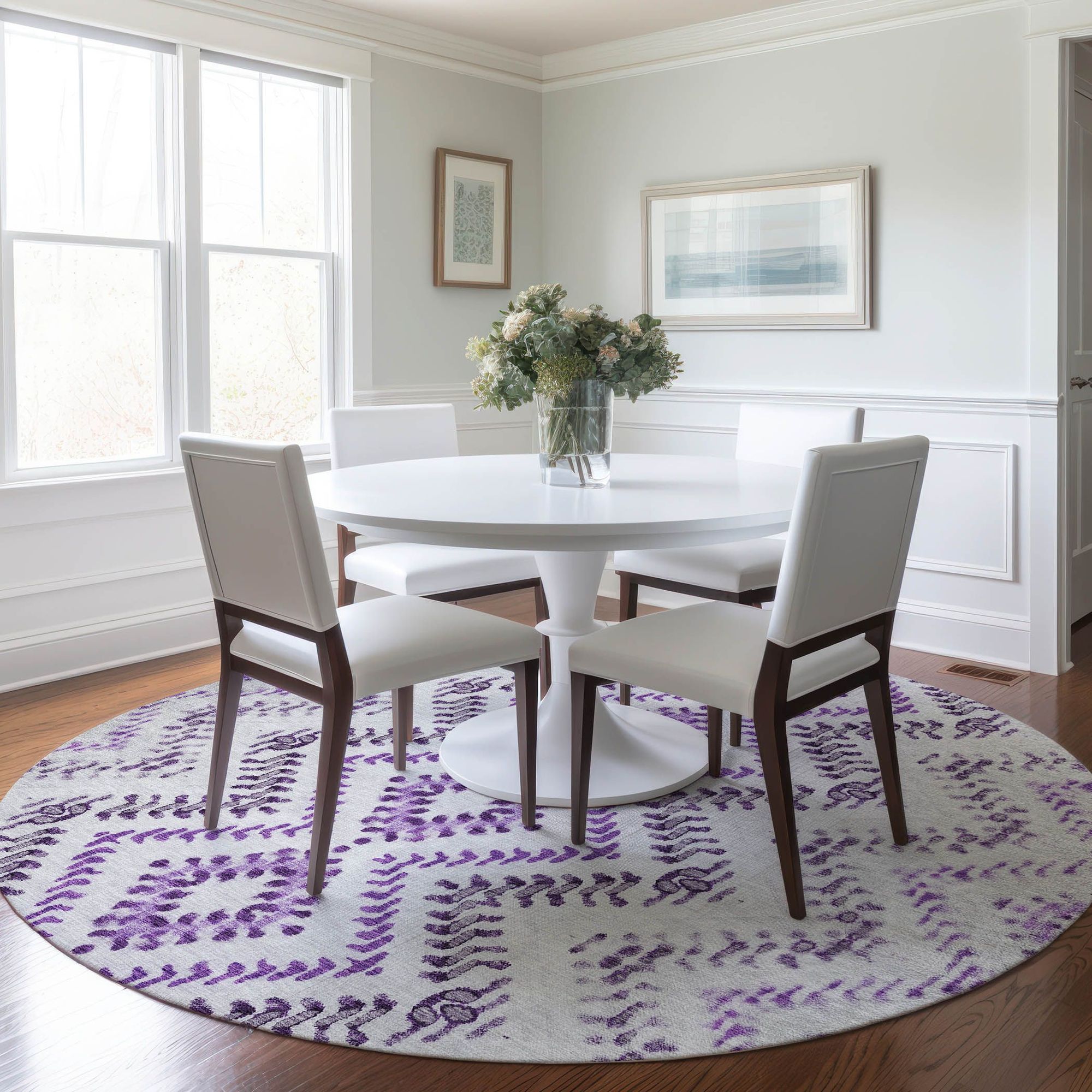 Machine Made ACN684 Purple  Rugs #color_purple 