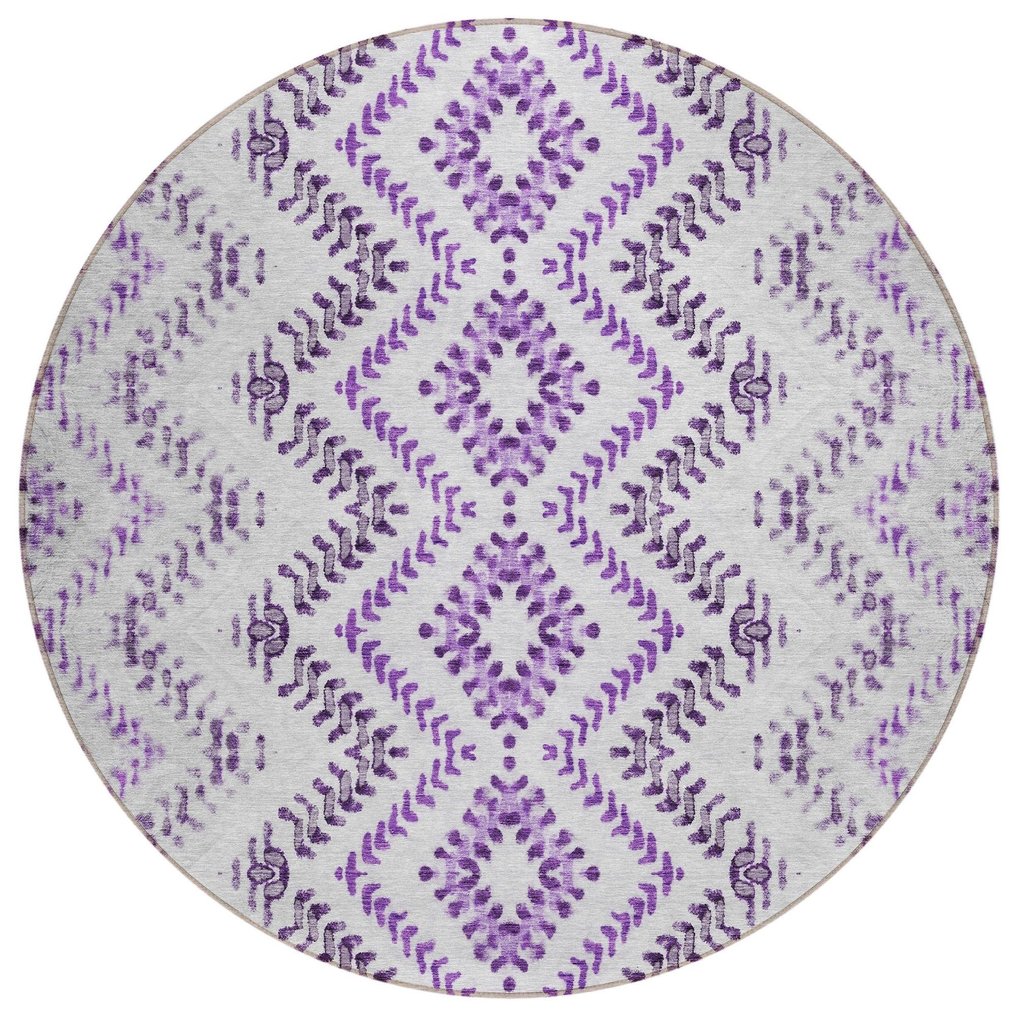 Machine Made ACN684 Purple  Rugs #color_purple 