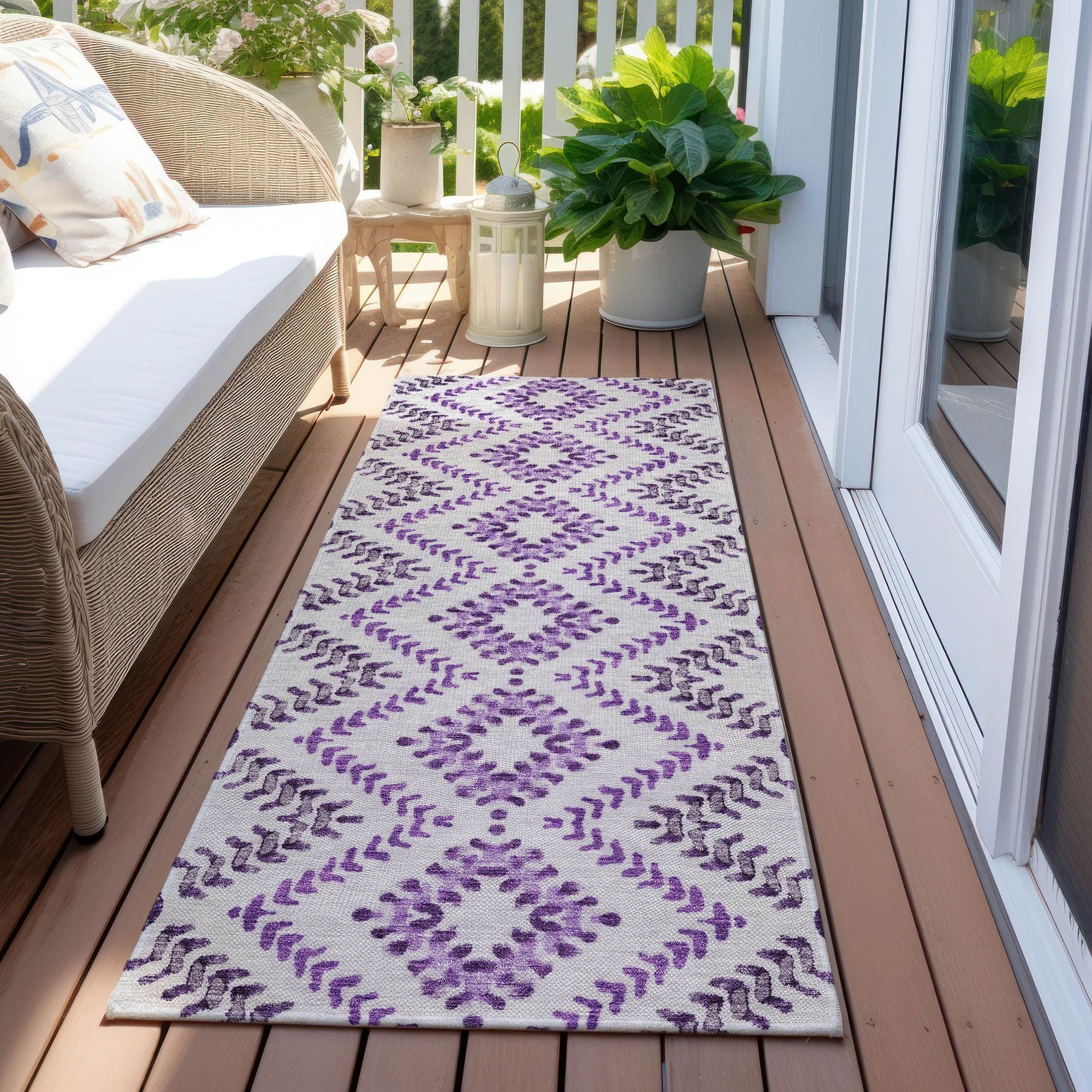 Machine Made ACN684 Purple  Rugs #color_purple 