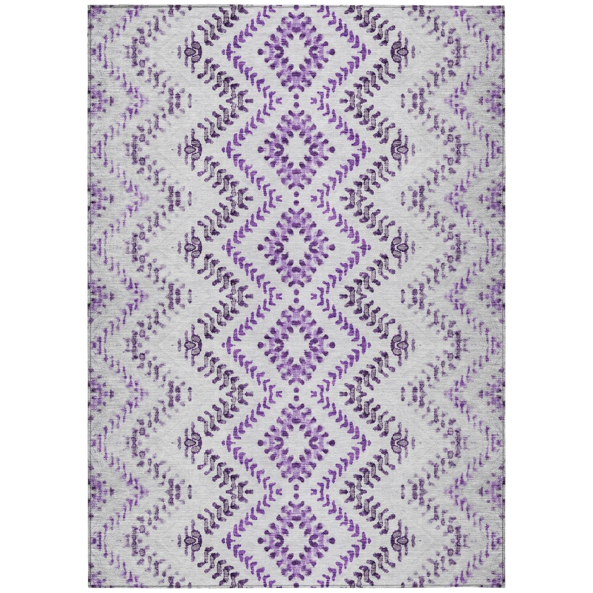 Machine Made ACN684 Purple  Rugs #color_purple 