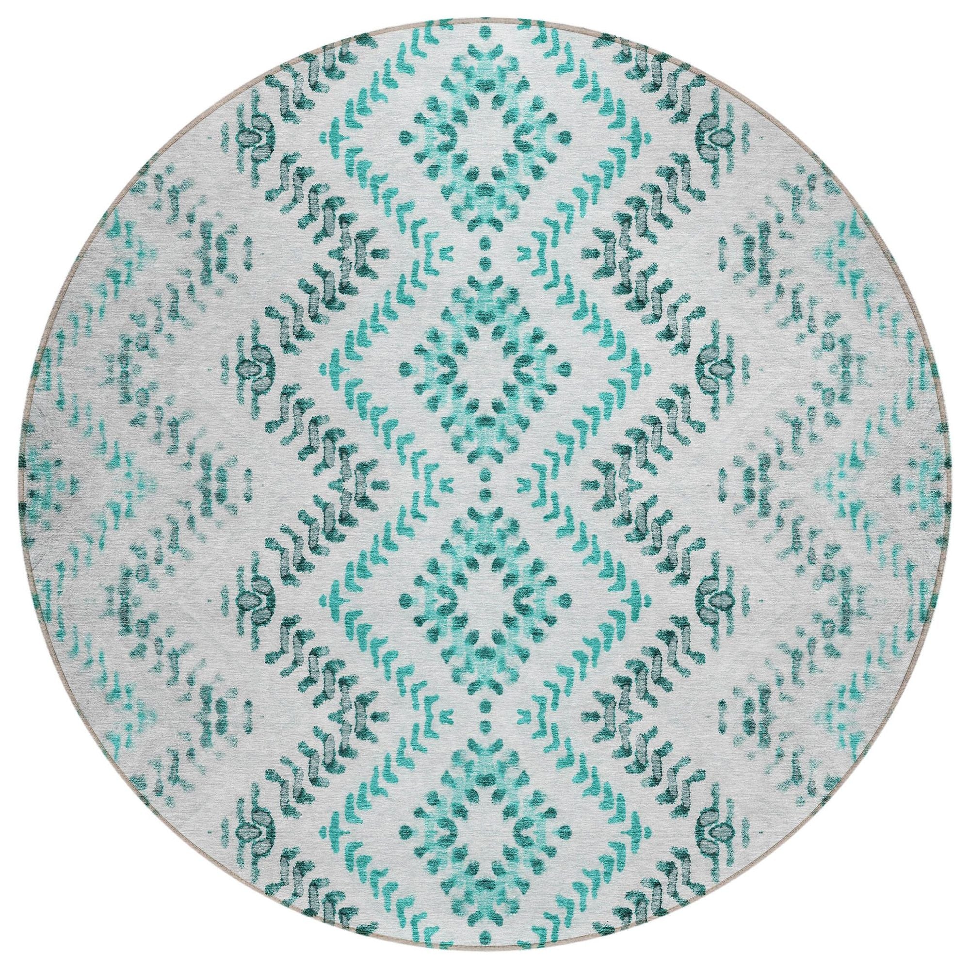 Machine Made ACN684 Teal  Rugs #color_teal 