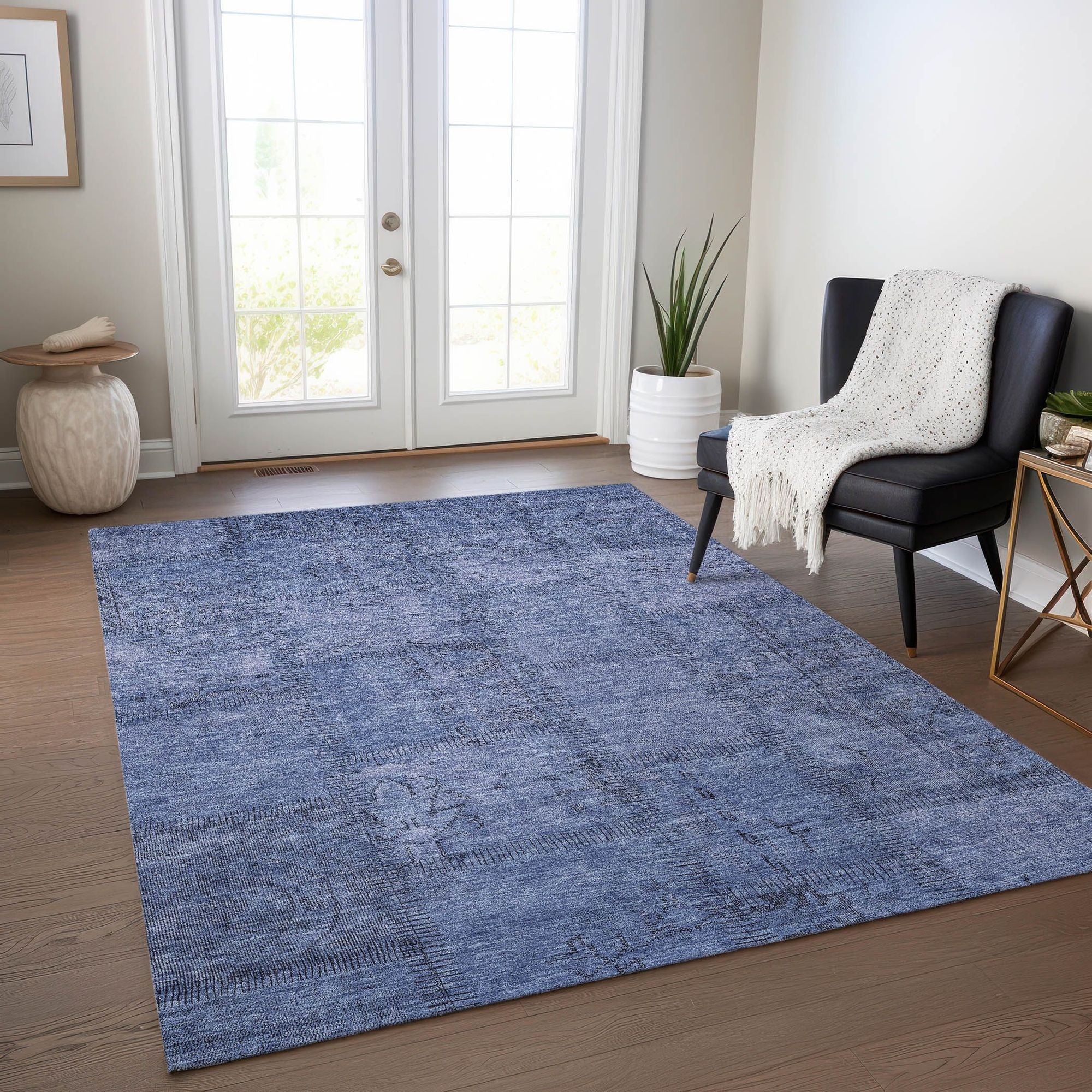 Machine Made ACN685 Blue  Rugs #color_blue 