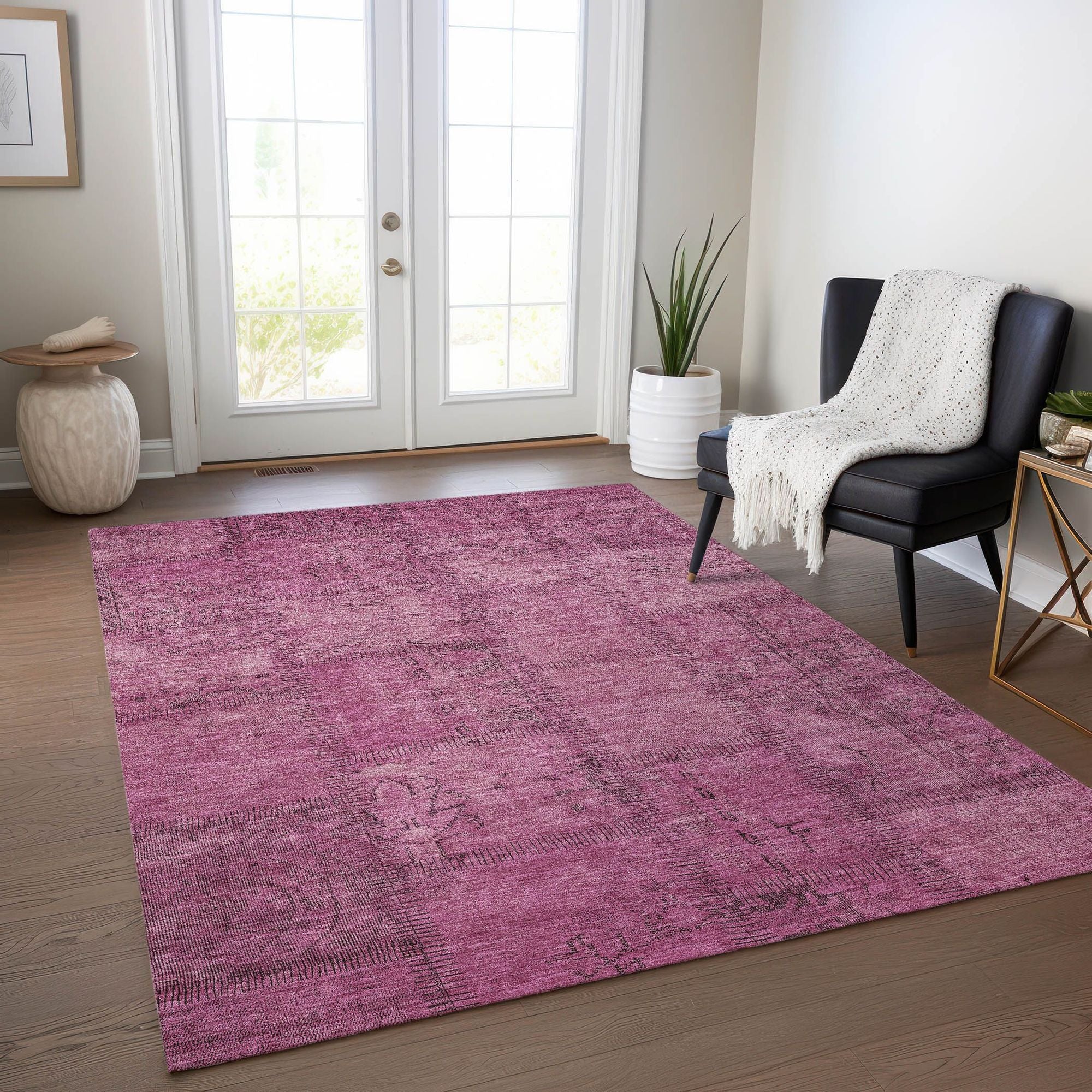 Machine Made ACN685 Blush Pink Rugs #color_blush pink