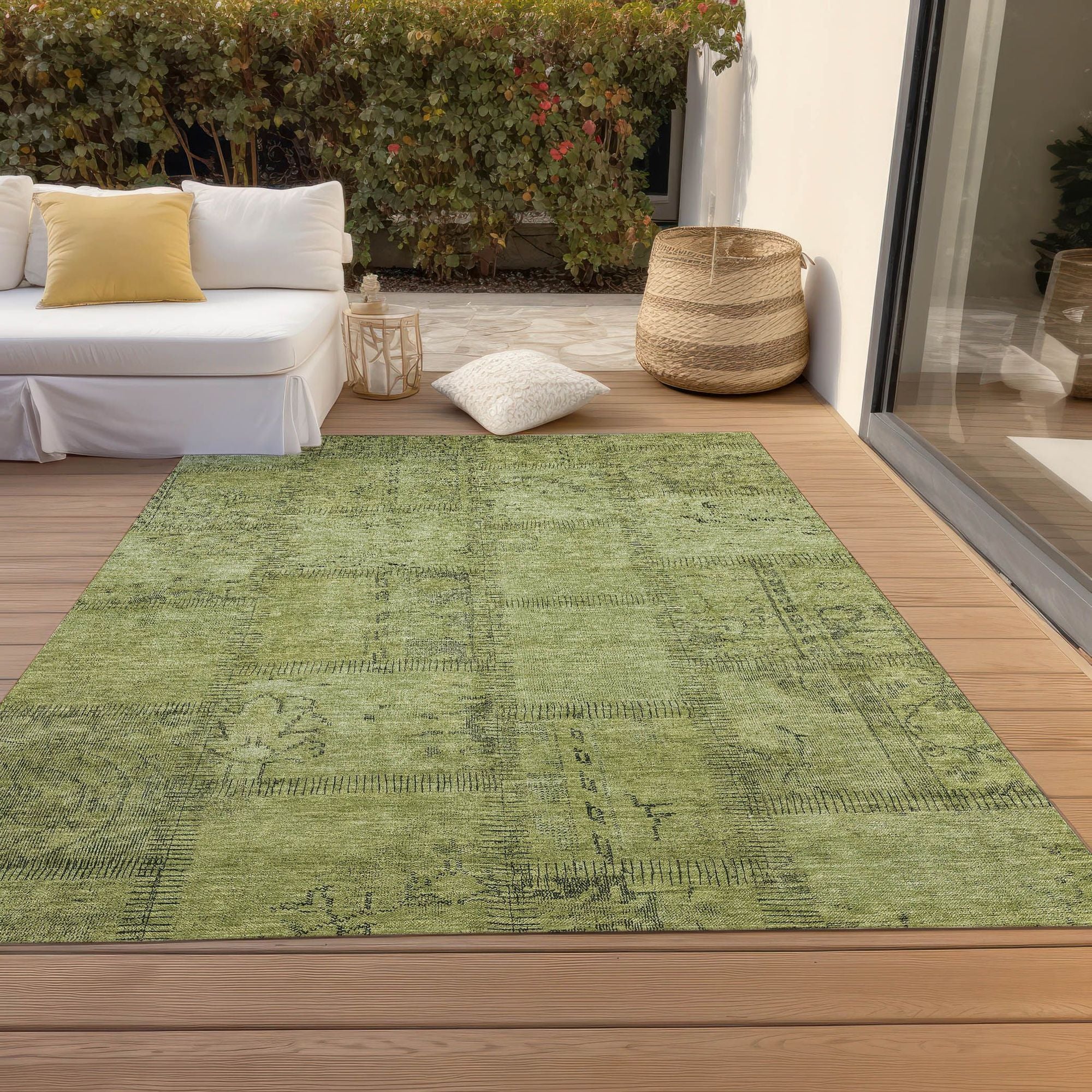 Machine Made ACN685 Fern Green Rugs #color_fern green