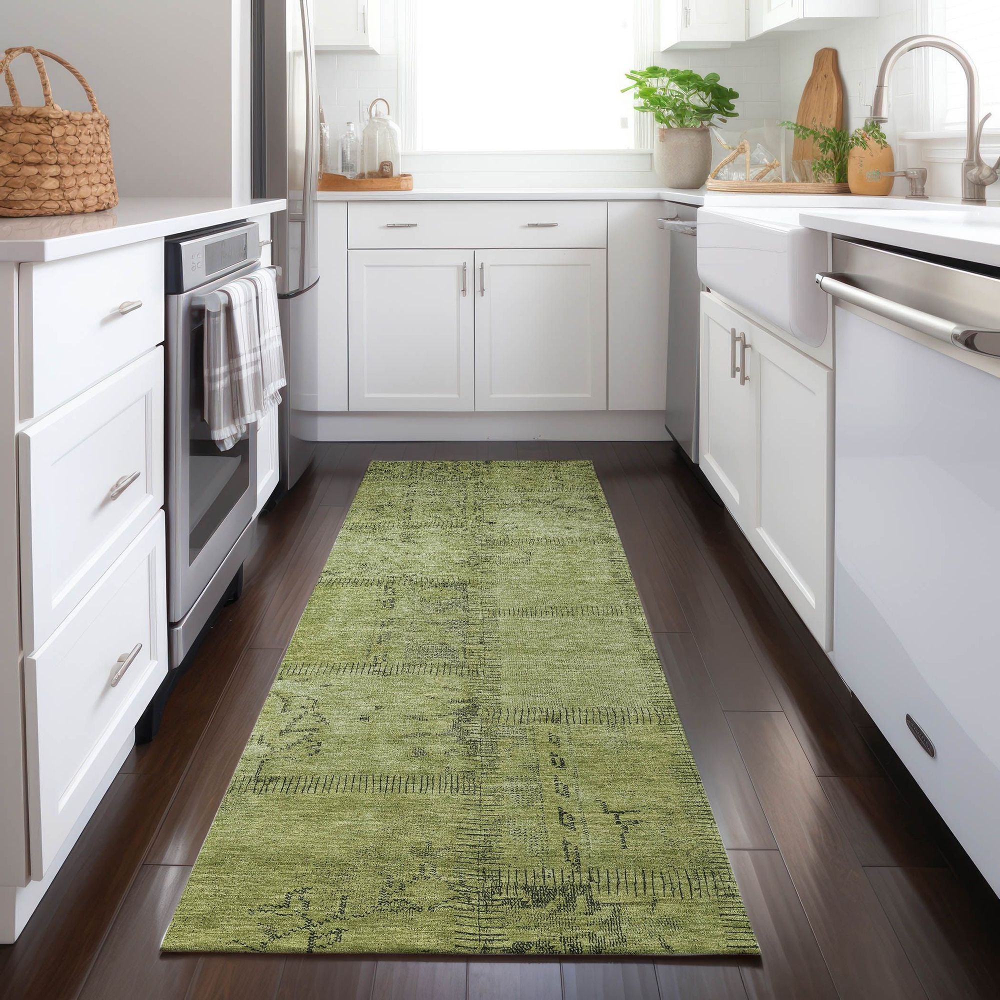 Machine Made ACN685 Fern Green Rugs #color_fern green