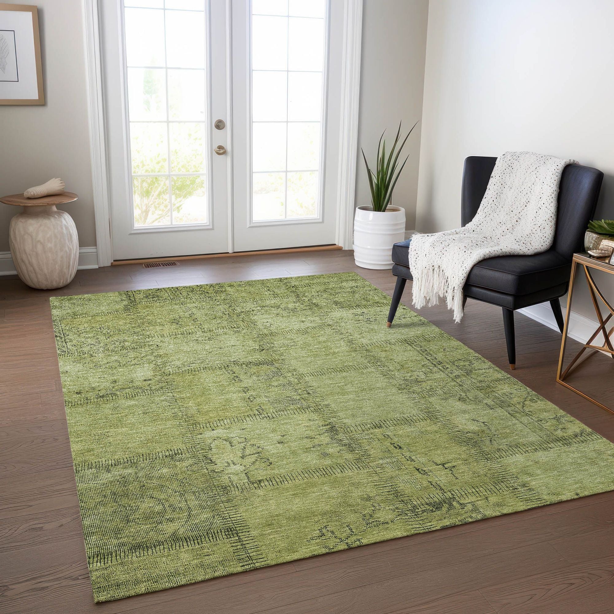 Machine Made ACN685 Fern Green Rugs #color_fern green