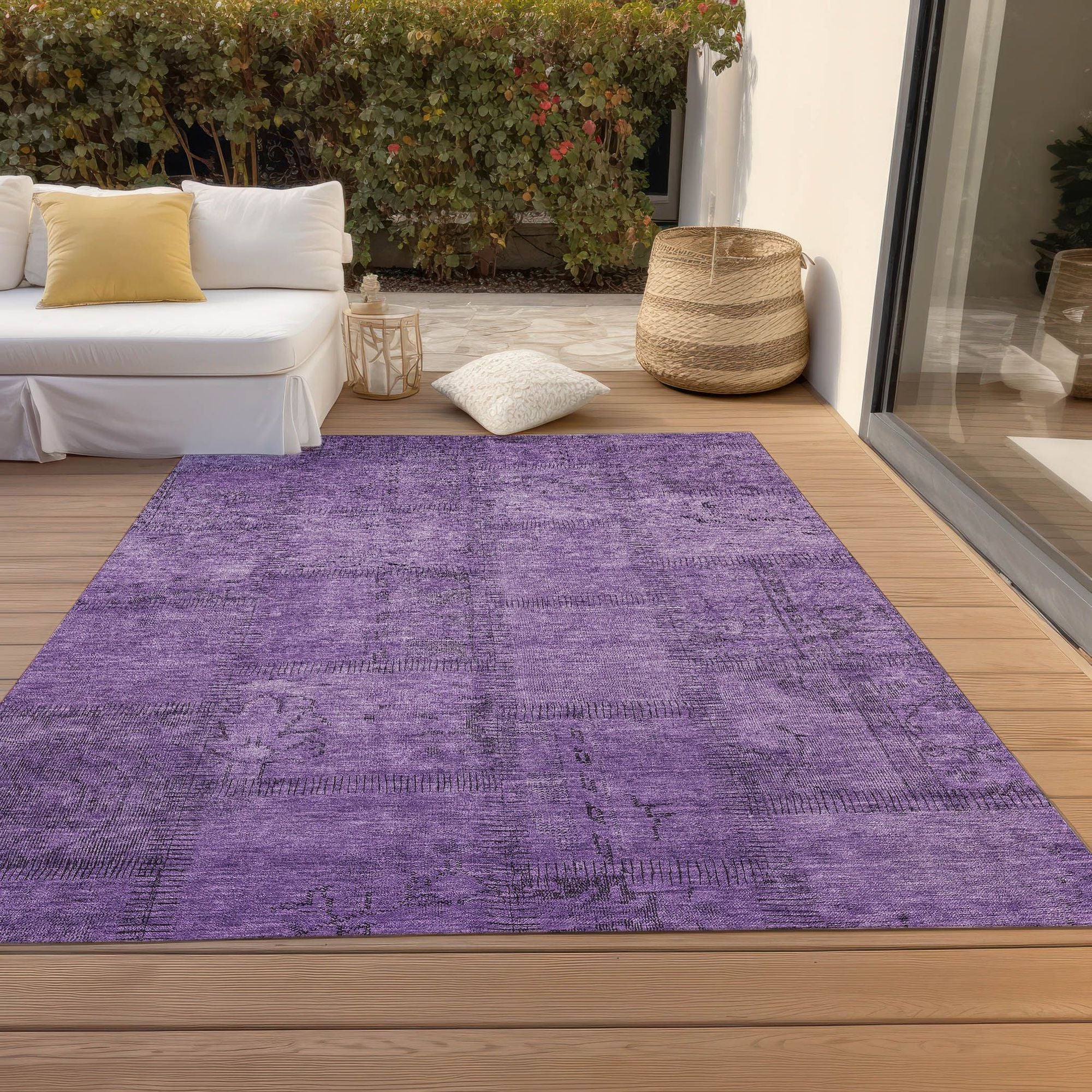 Machine Made ACN685 Purple  Rugs #color_purple 