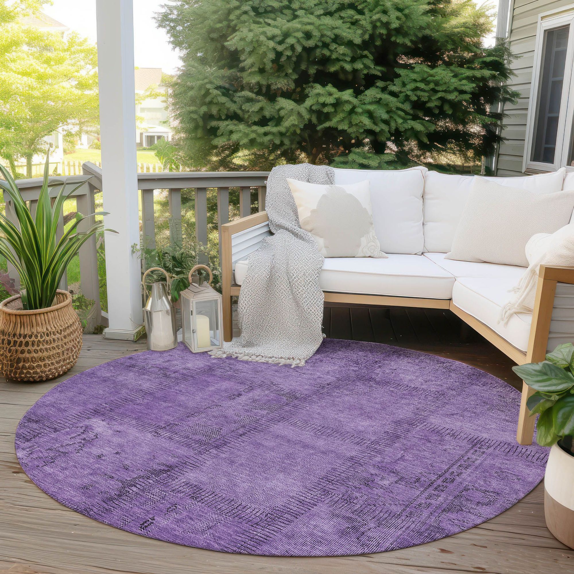 Machine Made ACN685 Purple  Rugs #color_purple 