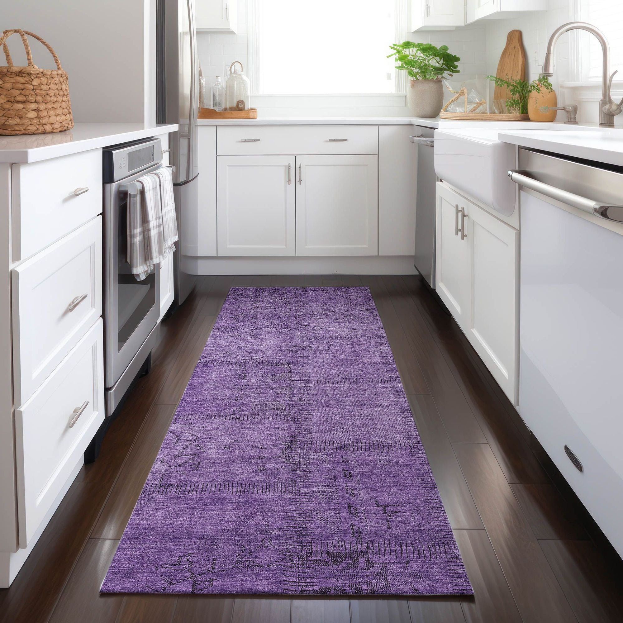 Machine Made ACN685 Purple  Rugs #color_purple 